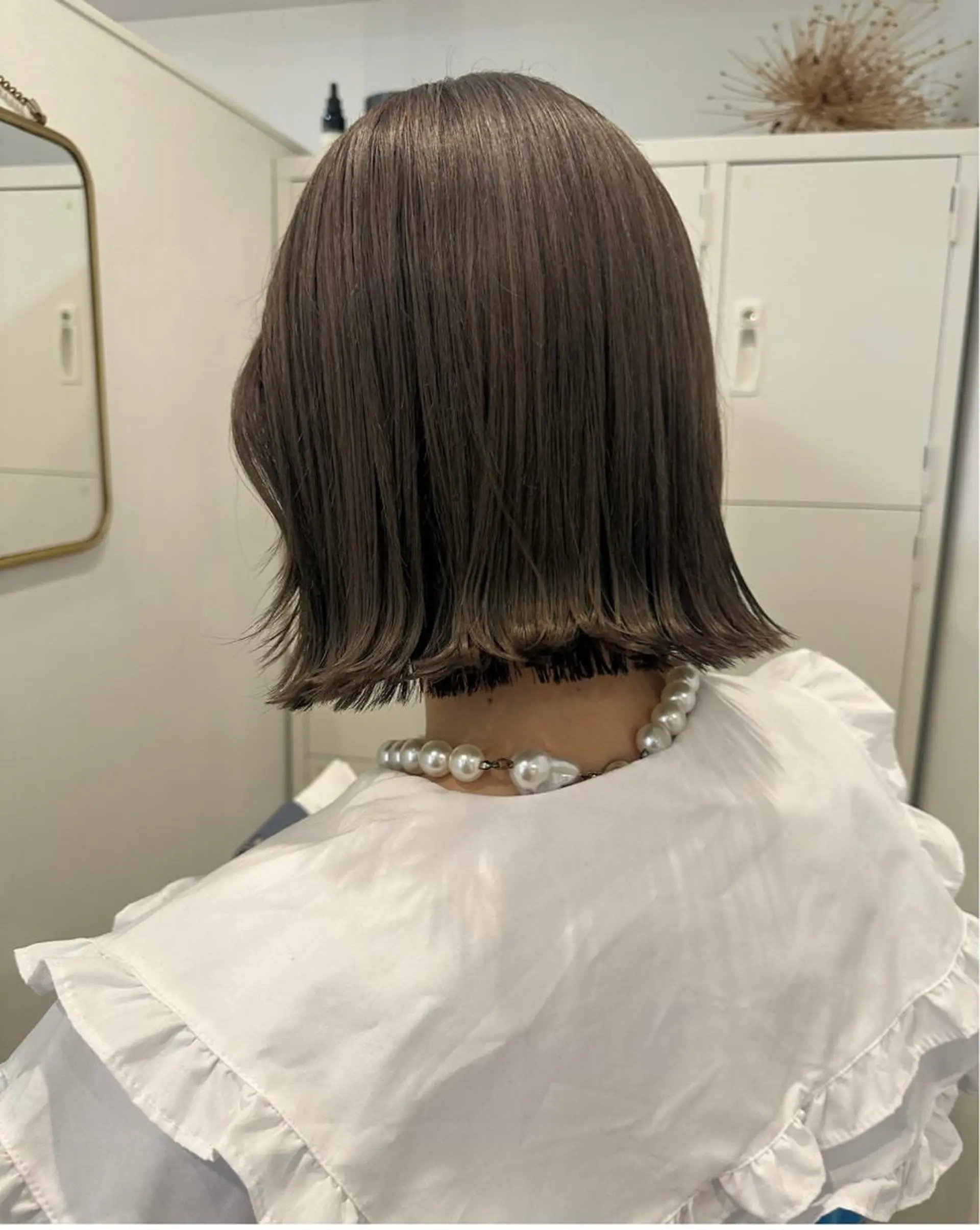 ショート カラー グレージュ ボブ ヘアカラー 梅田/柔らかカラー/ オオハシ リナコのヘアスタイル