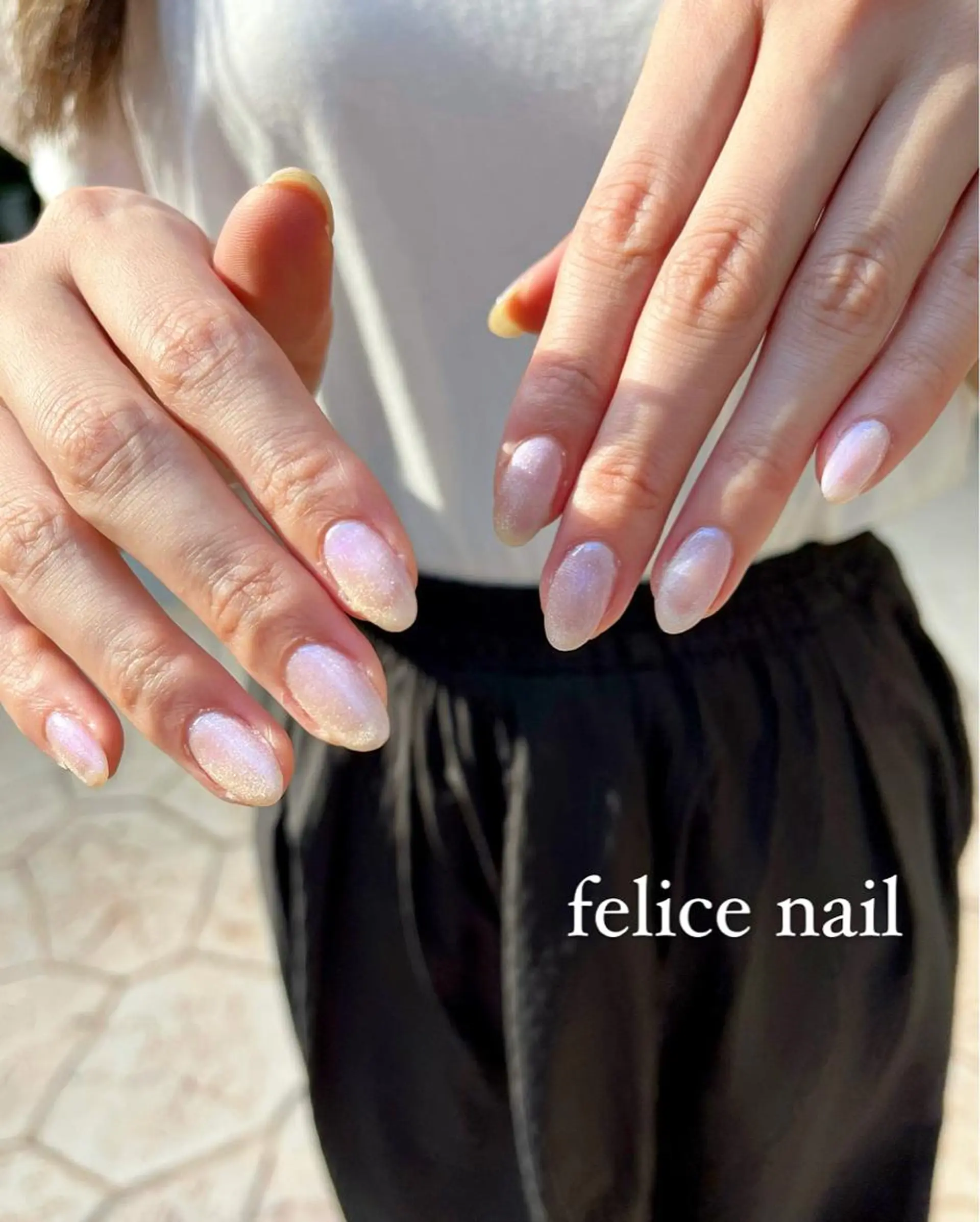 ネイル ジェルネイル マグネットネイル オフィスネイル パラジェル シンプルネイル felice nailのネイルデザイン