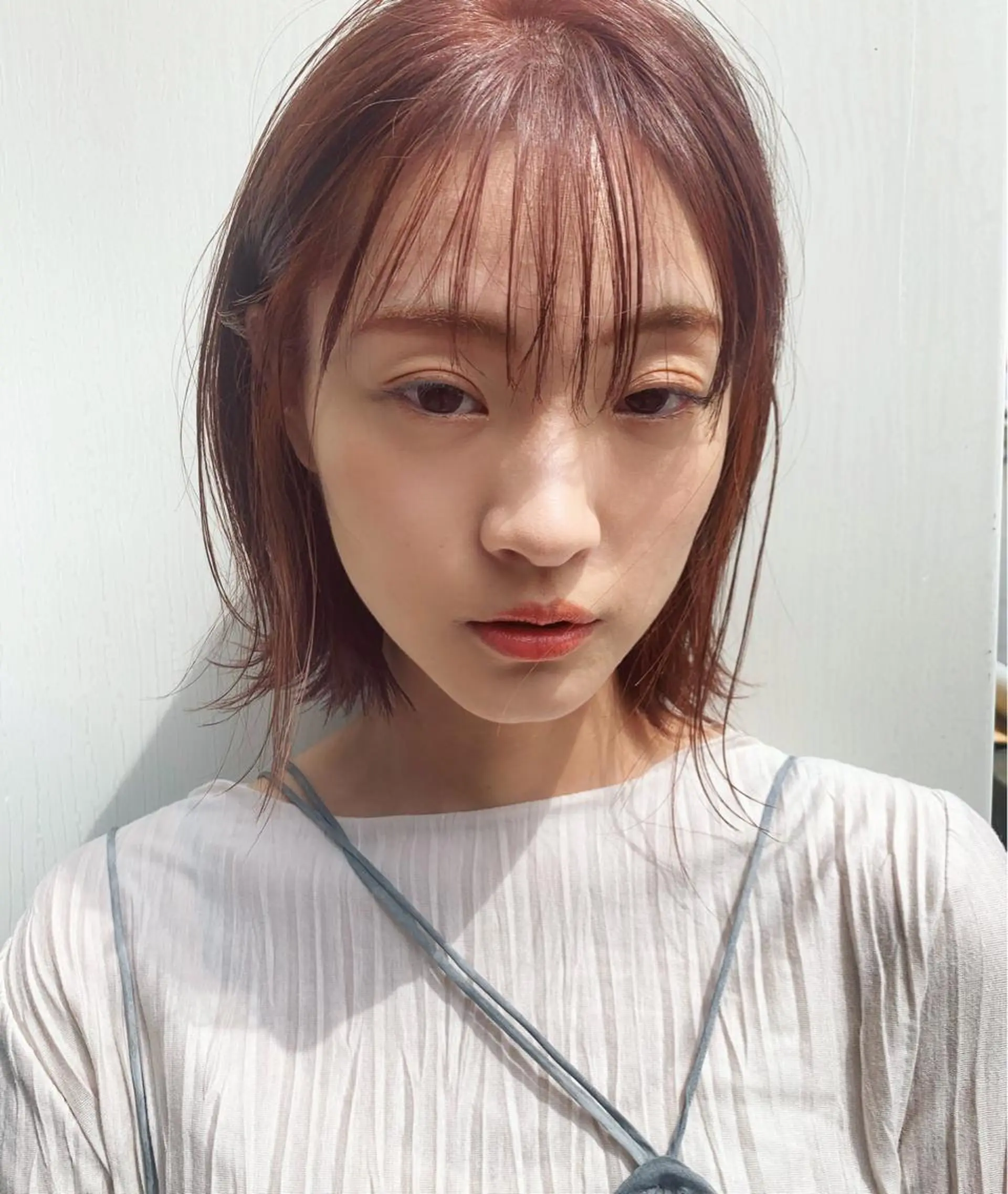 ショート カラー パーマ ヘアアレンジ メンズ キッズ ネイル マツエク・マツパ ブラウンカラー ピンクカラー ピンクブラウン カラーマツエク ボブ SALOWIN梅田茶屋町店所属・ウルフレイヤーカット /チヒロのヘアスタイル