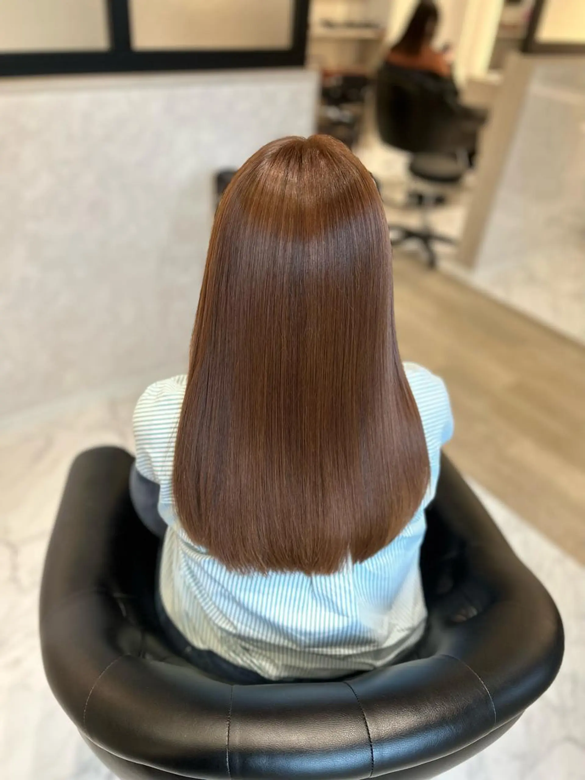 ロング カラー カット ヘアカラー トリートメント &chaLme   心斎橋所属・emi/髪質改善/ 韓国風/艶カラーのヘアスタイル
