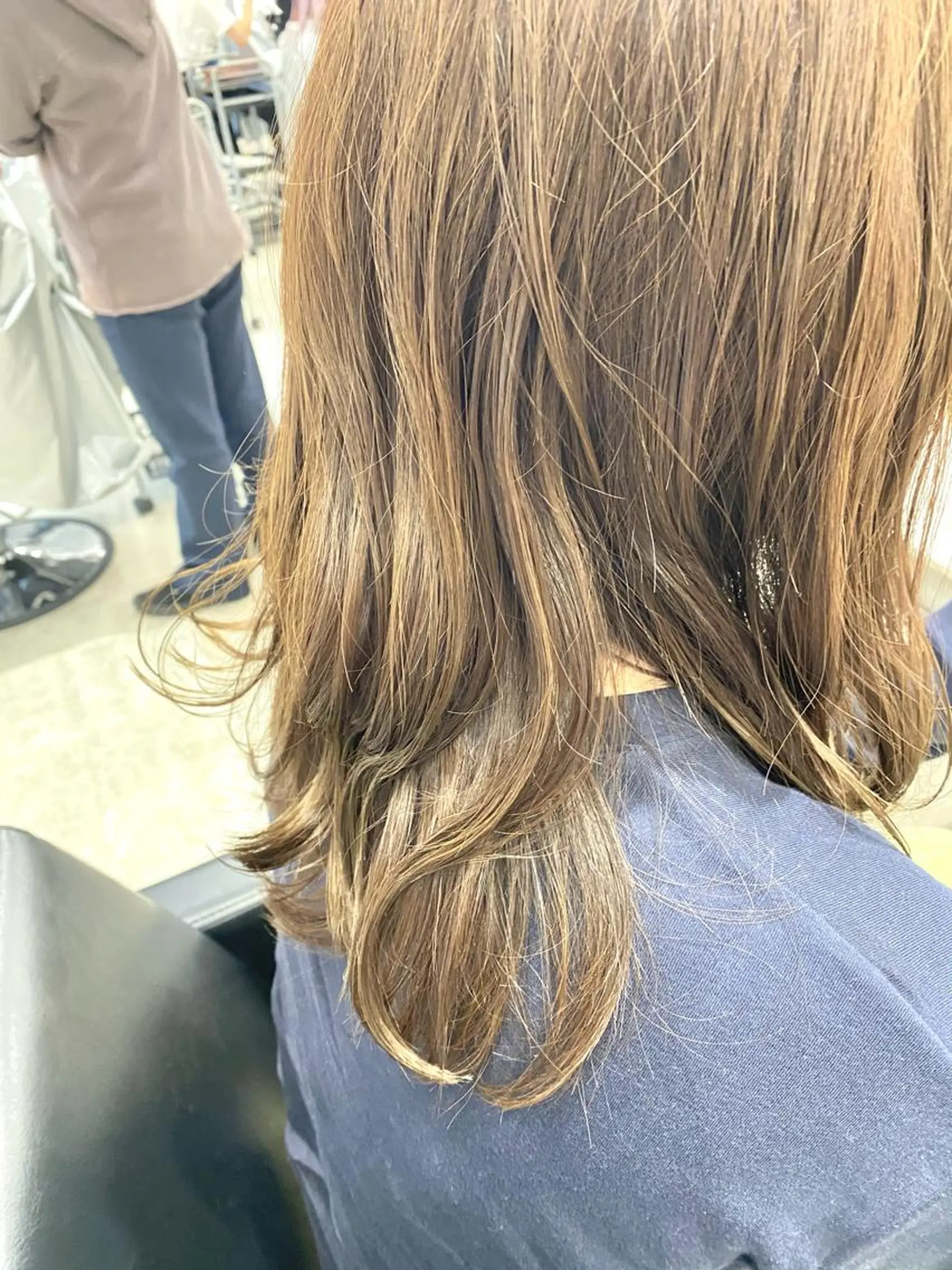 ミディアム カット ヘアカラー ピンク/ベージュ /似合わせ/田島百華のヘアスタイル