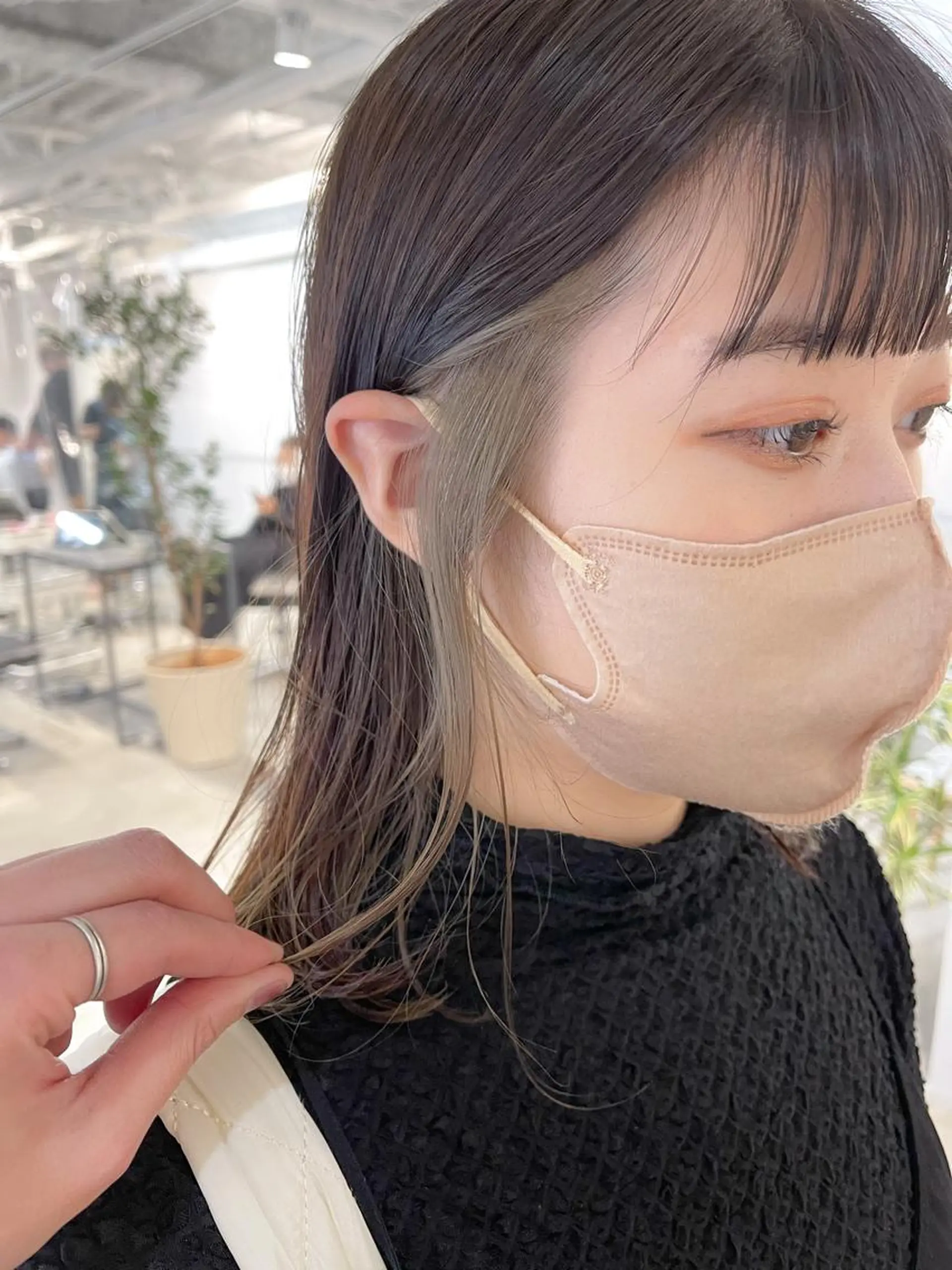 ミディアム カラー ベージュカラー カット ヘアカラー トリートメント 川本 裕🌿のヘアスタイル