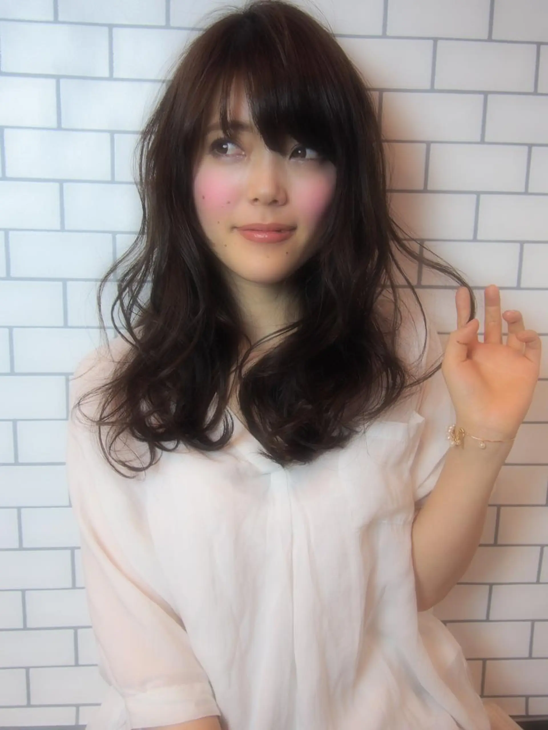 セミロング ほさか しんごのヘアスタイル