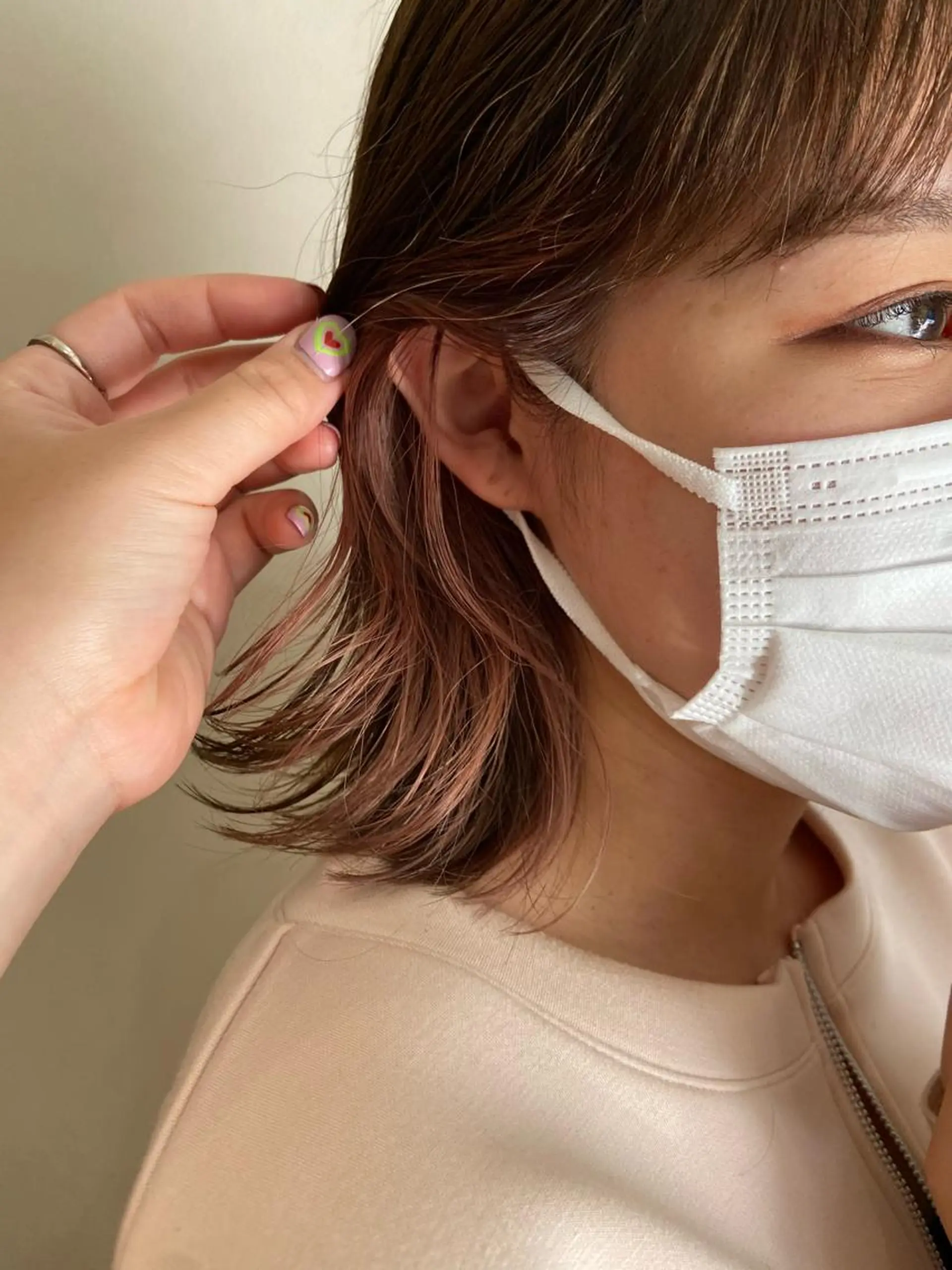 ミディアム カット ヘアカラー トリートメント ボブ/透明感カラー 🧸YUI❤️のヘアスタイル