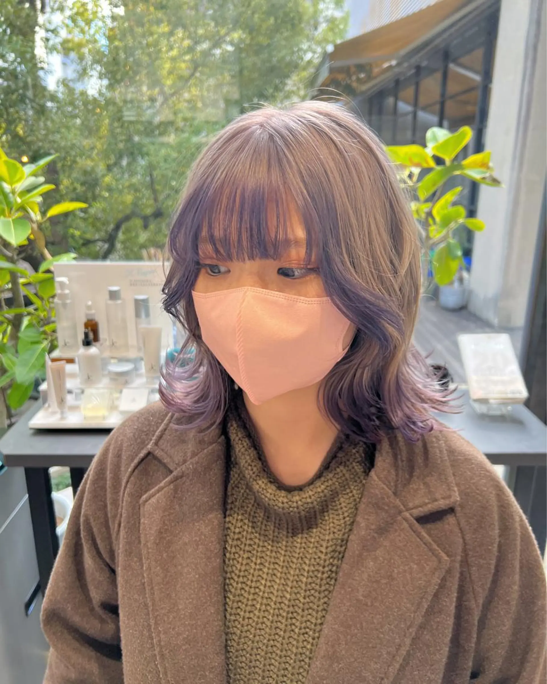 ミディアム i.osaka所属・たつ/レイヤーカット 顔周り/髪質改善のヘアスタイル