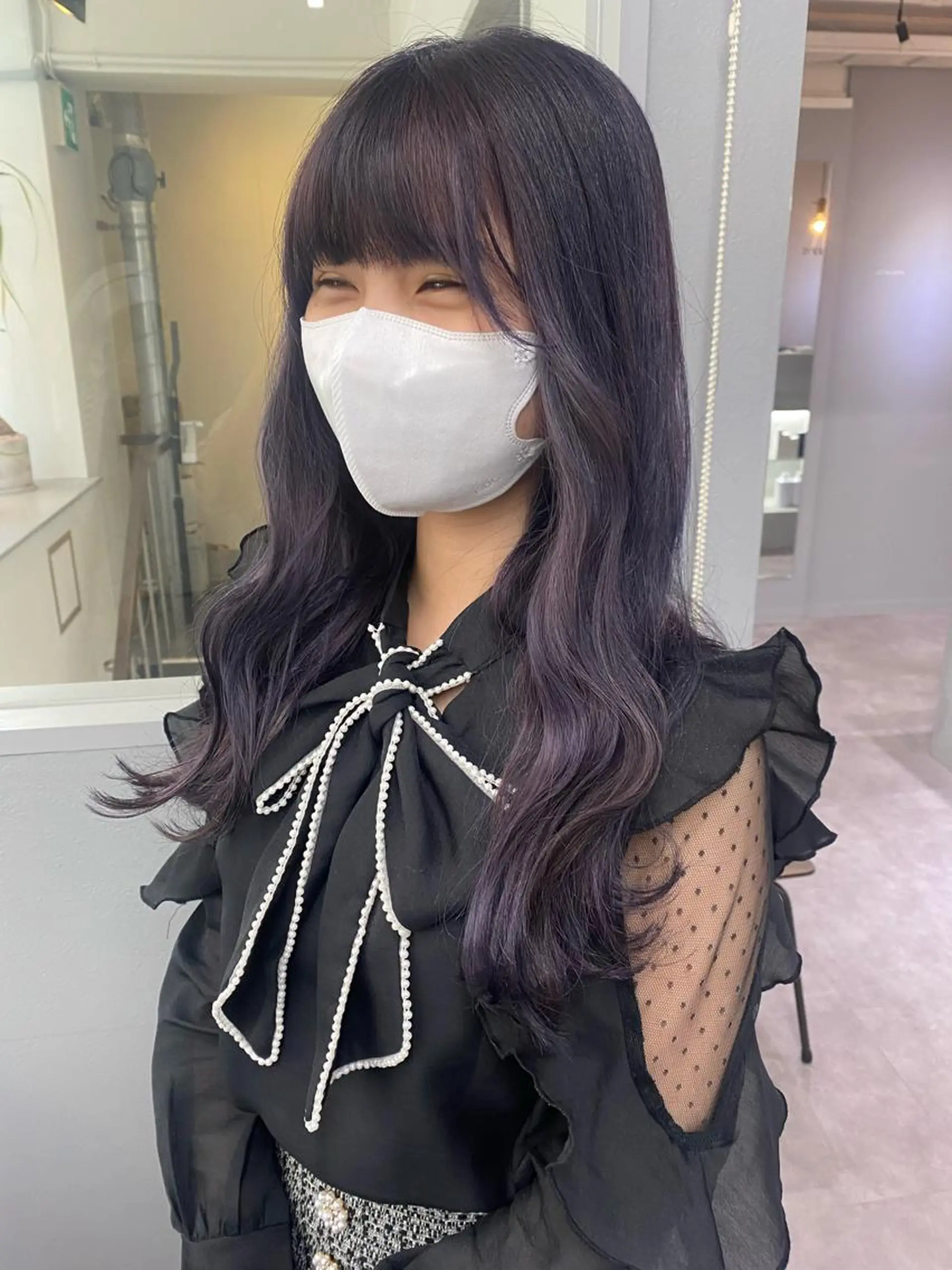 セミロング カラー きよはらちさき🍑 柔らかカラー🌱🫧のヘアスタイル