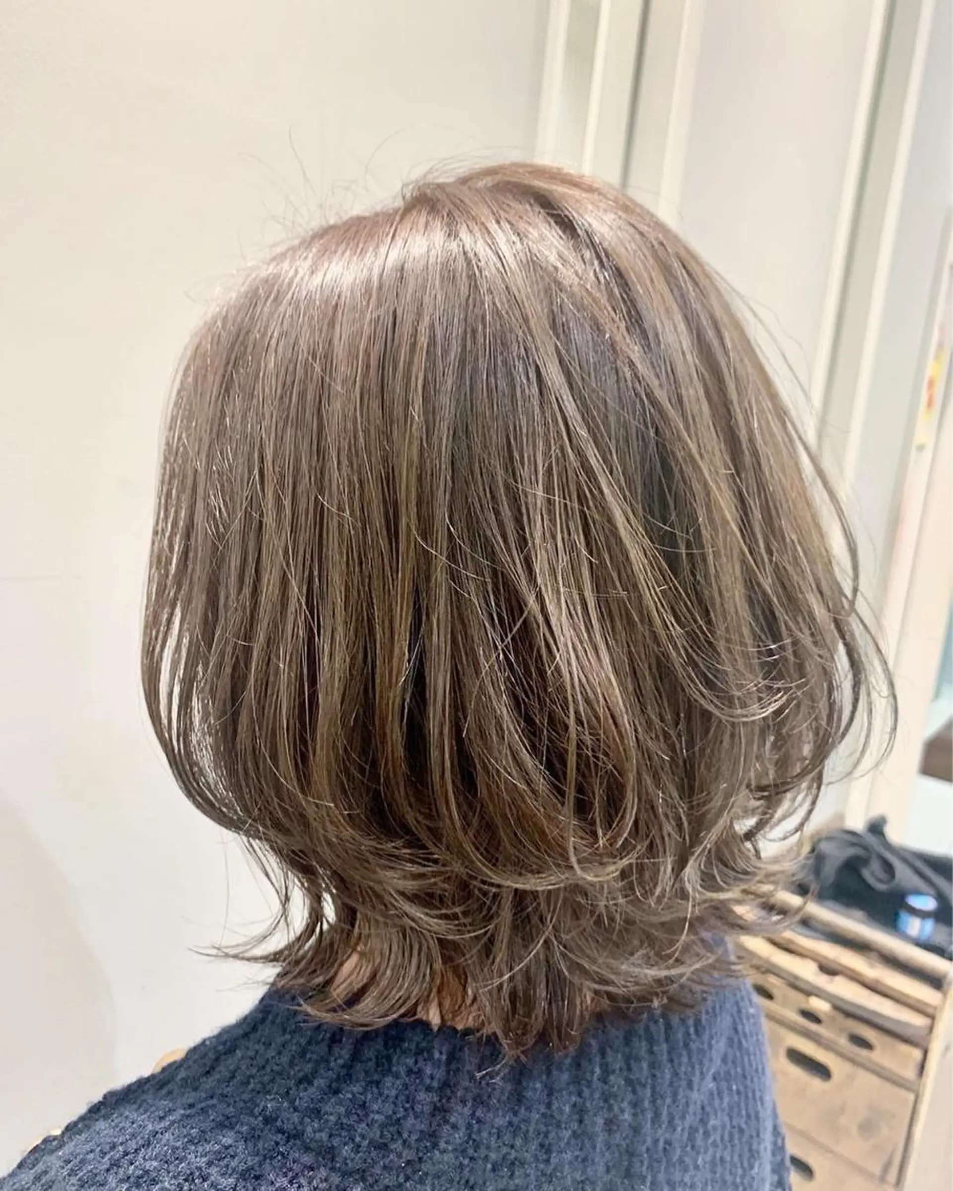 ミディアム カラー キッズ ボブレイヤー ベージュカラー 透明感カラー ボブ レイヤーカット 酸熱トリートメント/ 髪質改善🌟玉井香奈のヘアスタイル