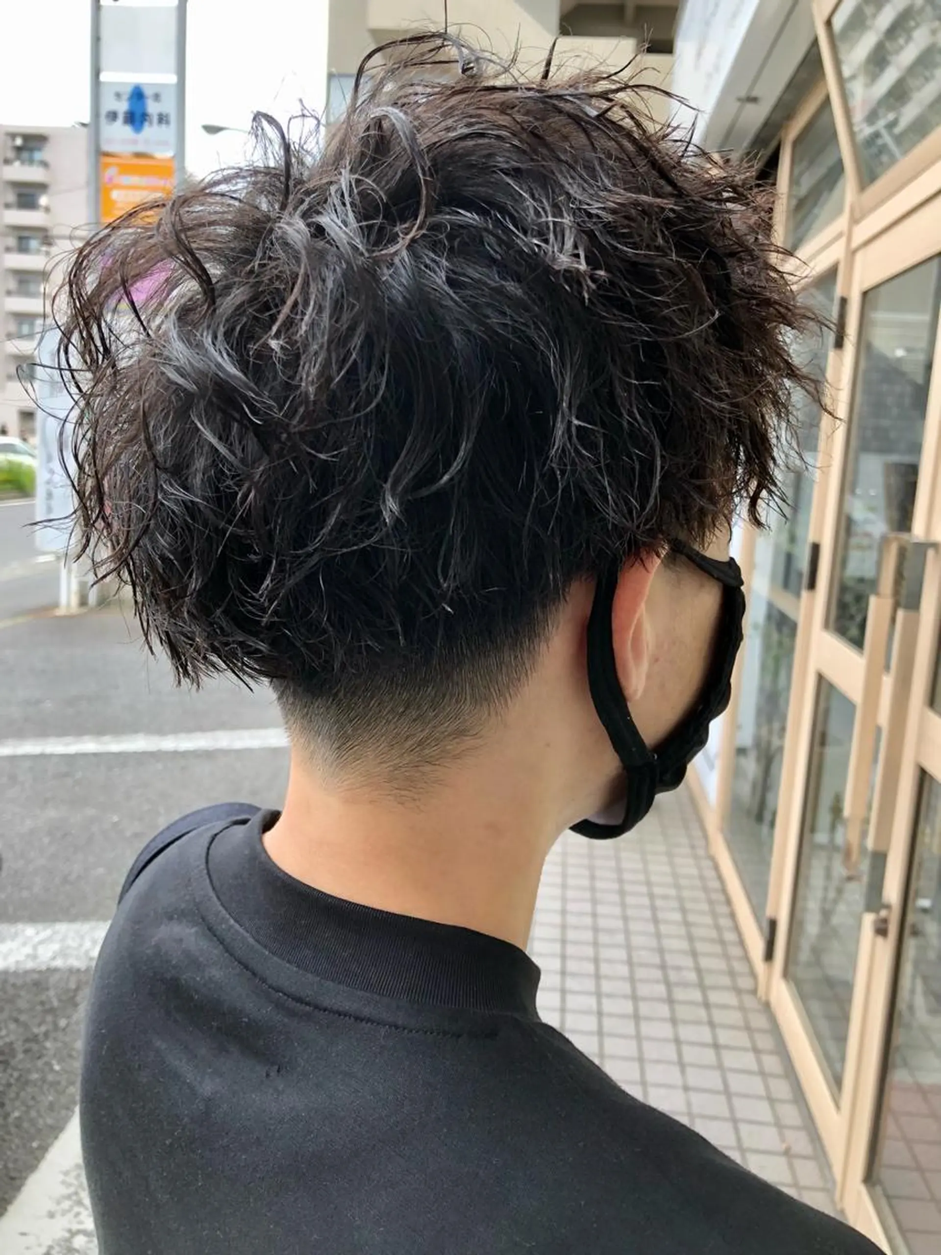 ショート メンズ メンズパーマ Carina所属・セン北徒歩５分 キシタクのヘアスタイル
