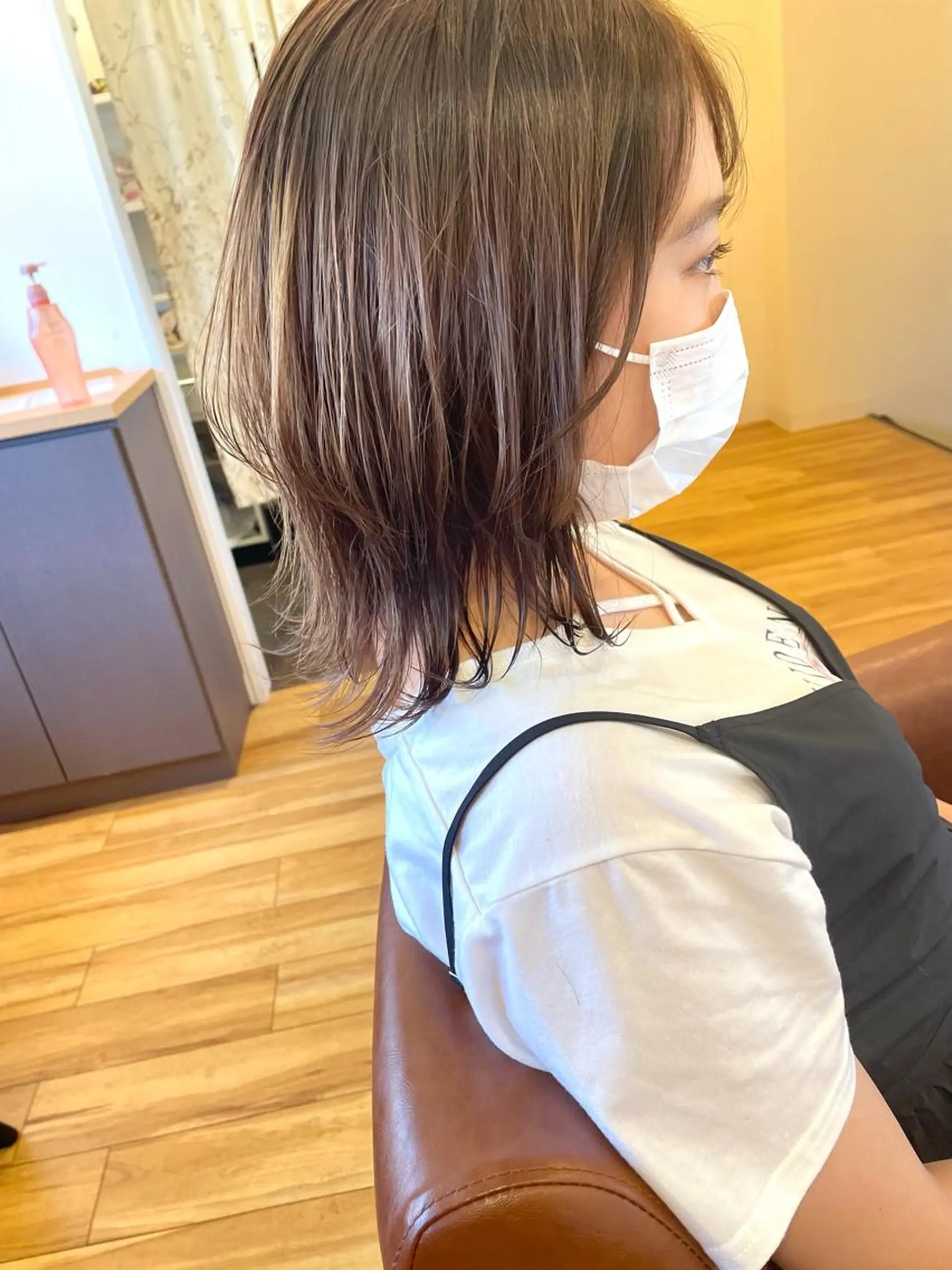 ミディアム カラー ヘアアレンジ レイヤーカット カット ヘアカラー トリートメント ヘッドスパ 北九州美容室 🕊️わかな✂︎のヘアスタイル