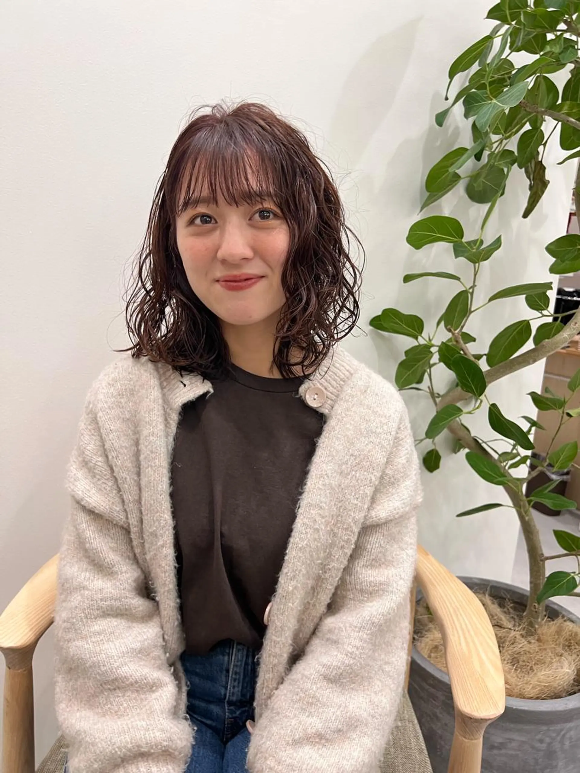 ミディアム パーマ 似合わせカット🫧 /パーマRINAのヘアスタイル