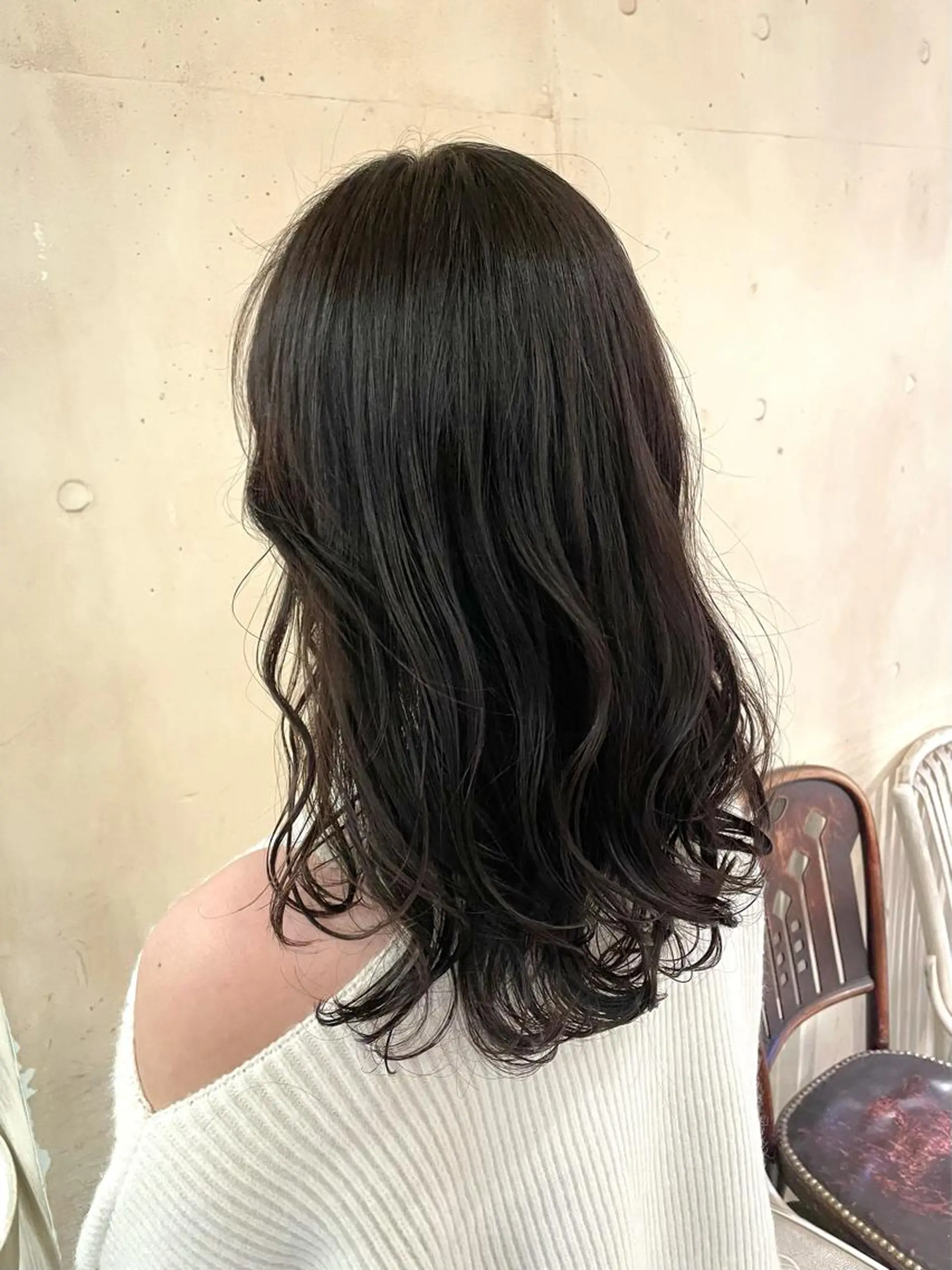 ミディアム パーマ ミディアムパーマ ボブ くせ毛 ハイライト ウルフカット 銀座No.1髪質改善 縮毛矯正/本木のヘアスタイル