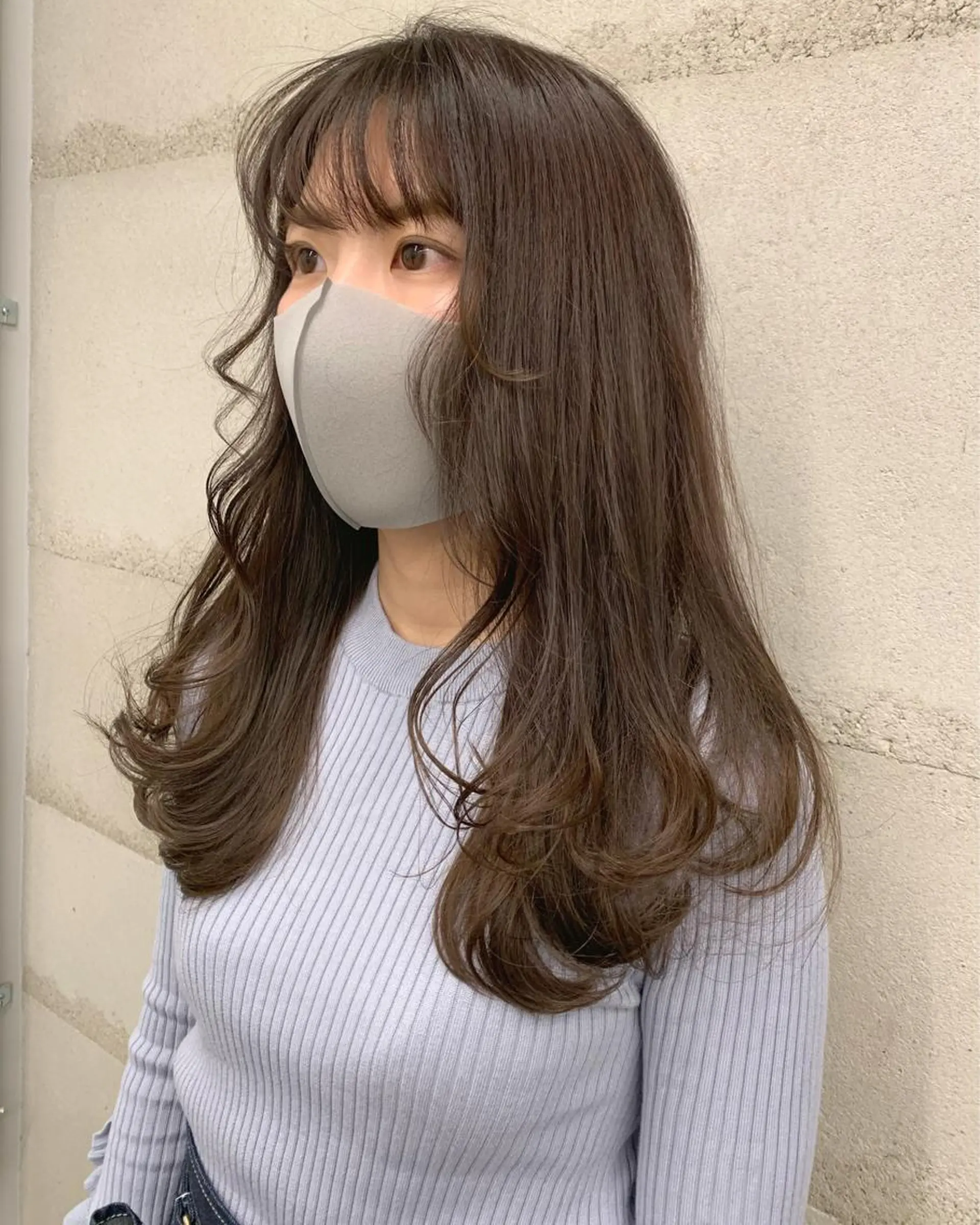 ロング カラー 透明感/オリーブ/ グレージュ/YUKAのヘアスタイル