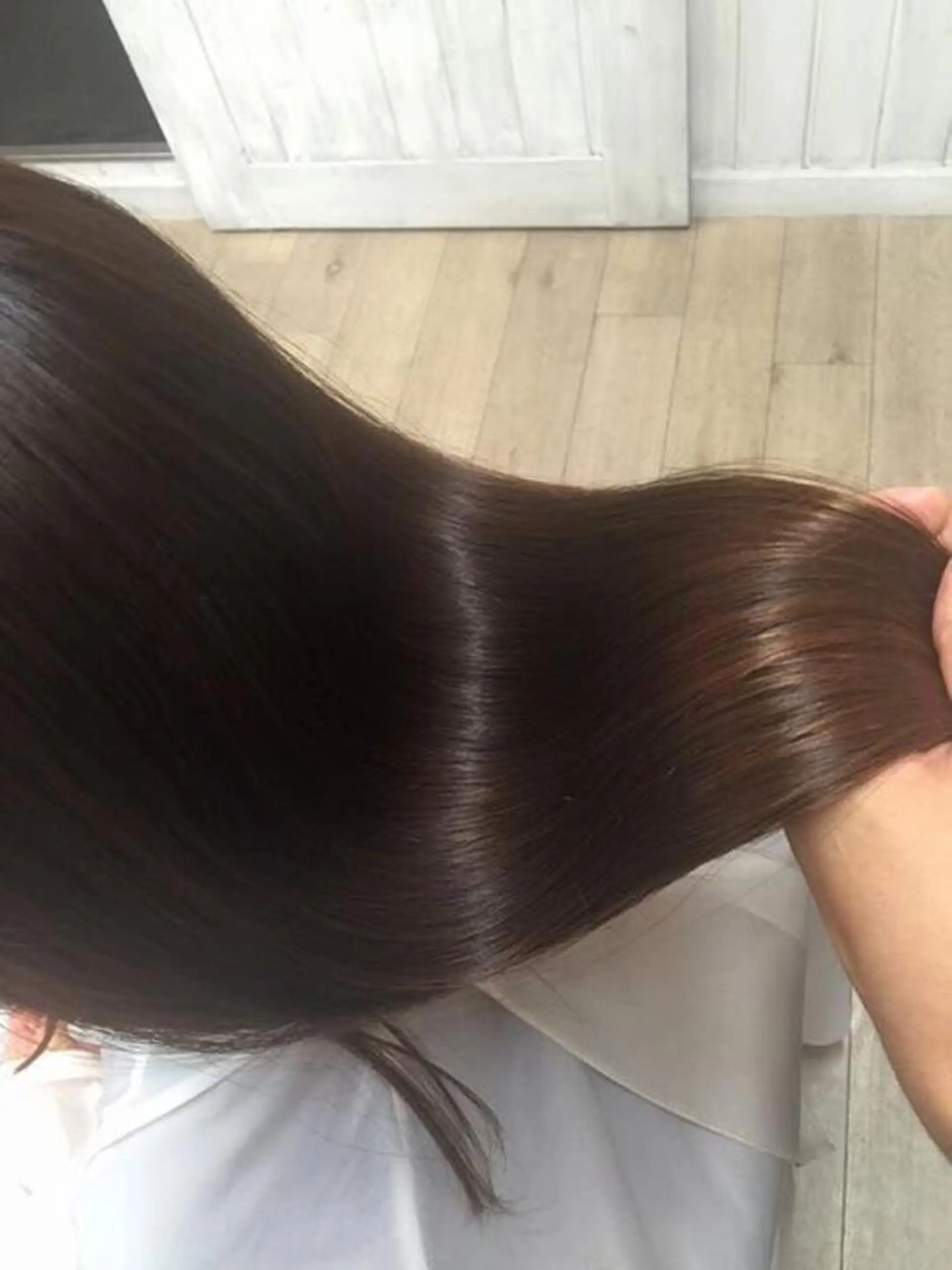 セミロング パーマ 濱岡 恭子のヘアスタイル