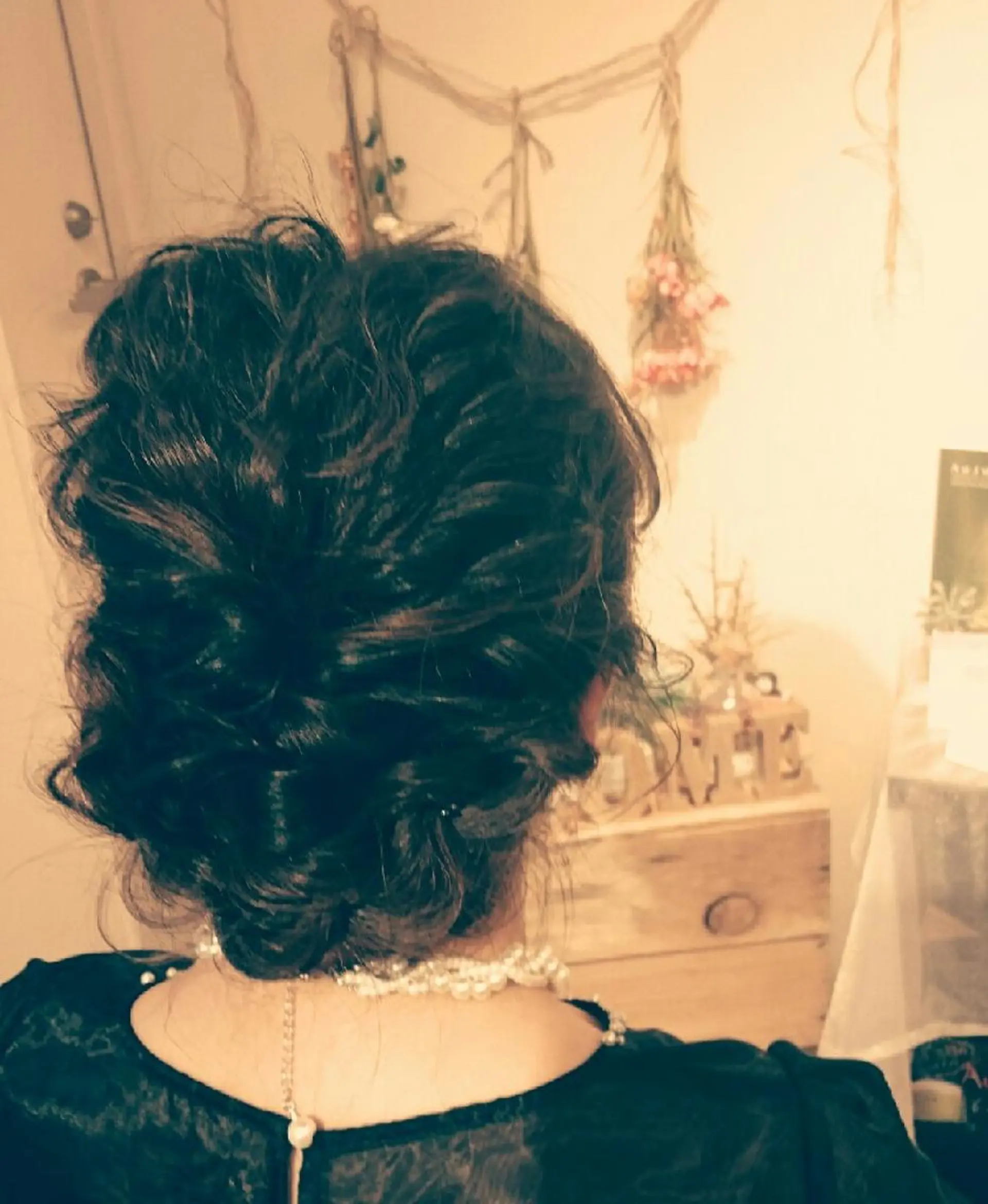 ヘアアレンジ セミロング 結婚式・ブライダル ヘアセット/髪質改善 /カラー/TADOのヘアスタイル