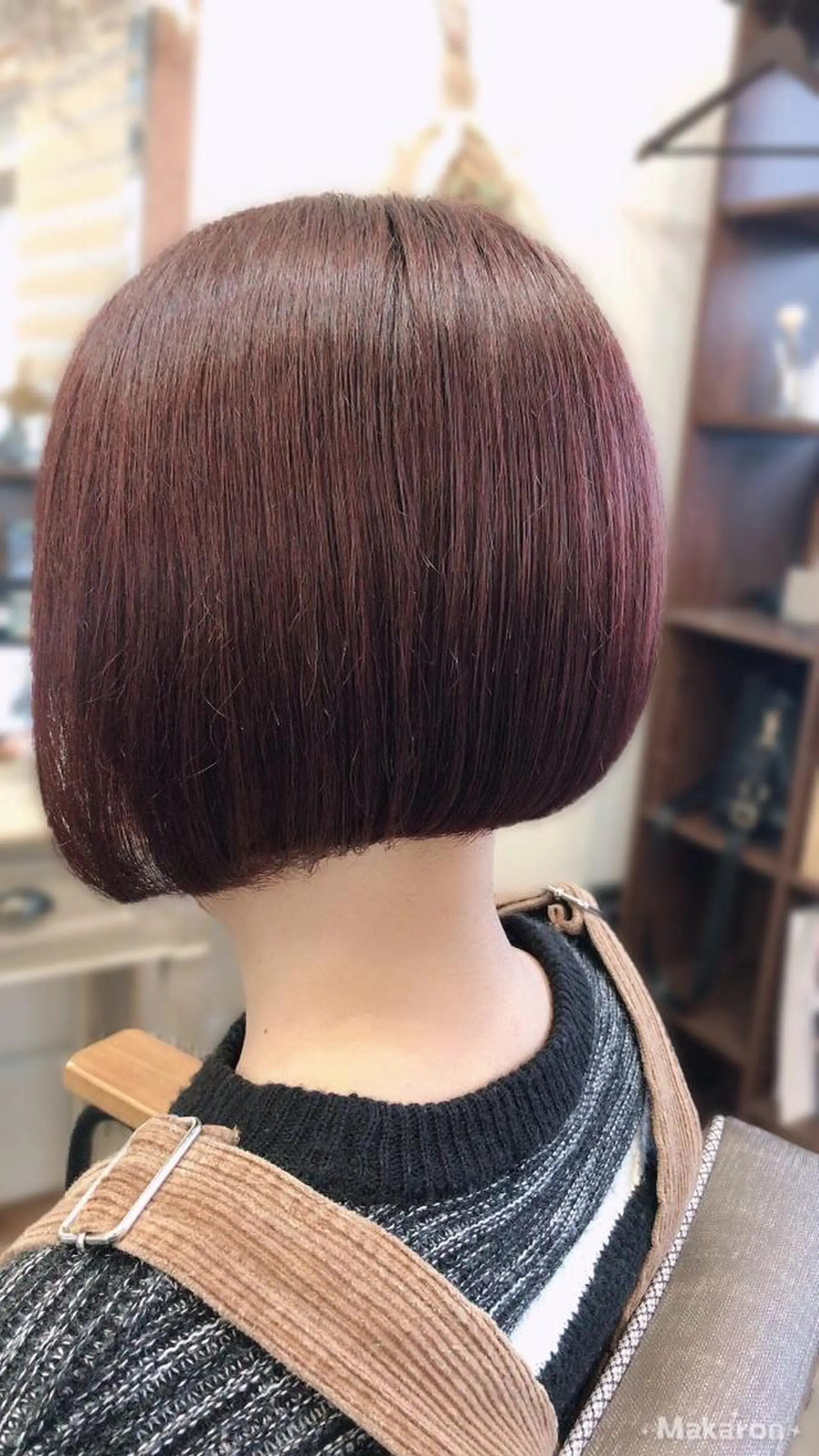 ショート カラー 切りっぱなしボブ ボブ カット ヘアカラー トリートメント hair works raptureのヘアスタイル