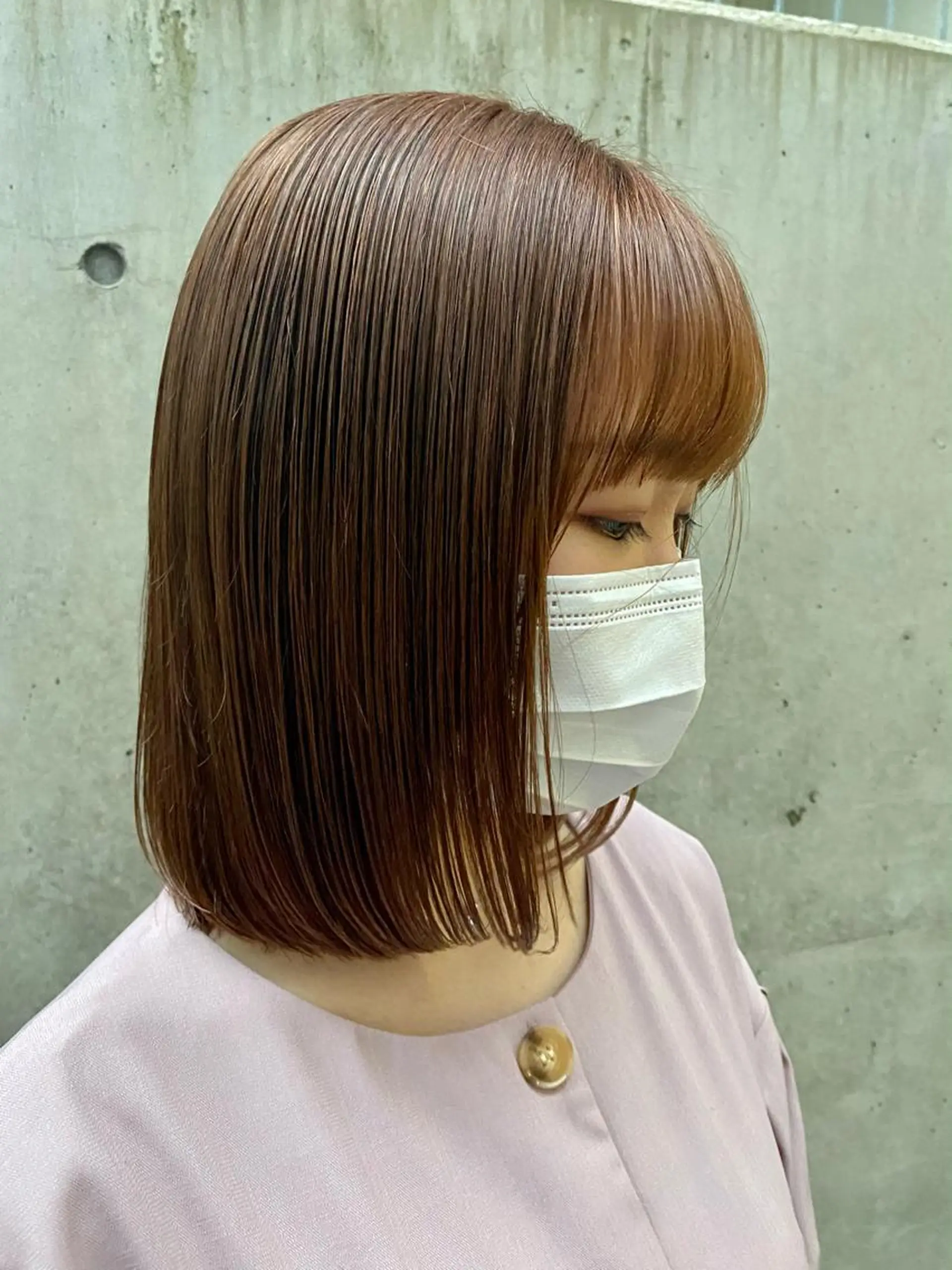 ミディアム カット ヘアカラー トリートメント 韓国ヘア/レイヤー/ 縮毛矯正🫧伊勢のヘアスタイル