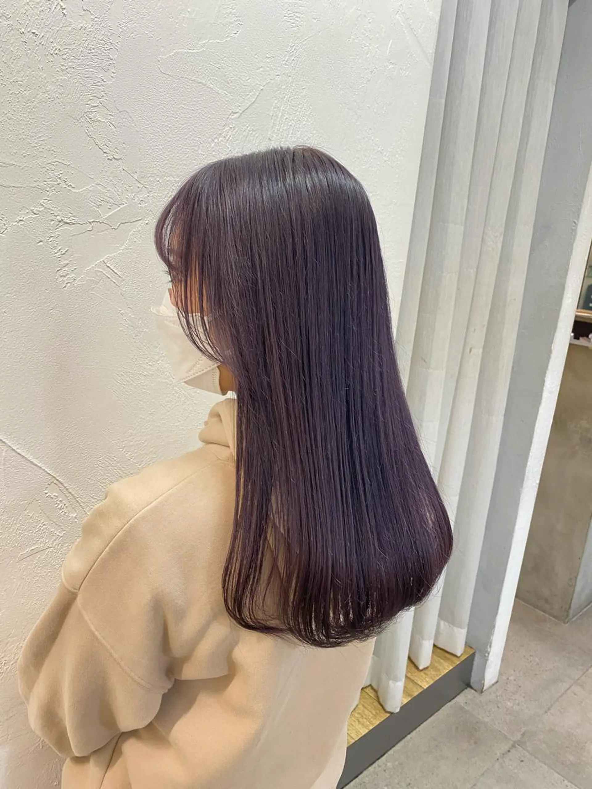 ロング カラー ブリーチ グレージュ ラベンダーカラー ラベンダーグレージュ ラベンダーグレー 艶カラー 🤍🫧/makoのヘアスタイル