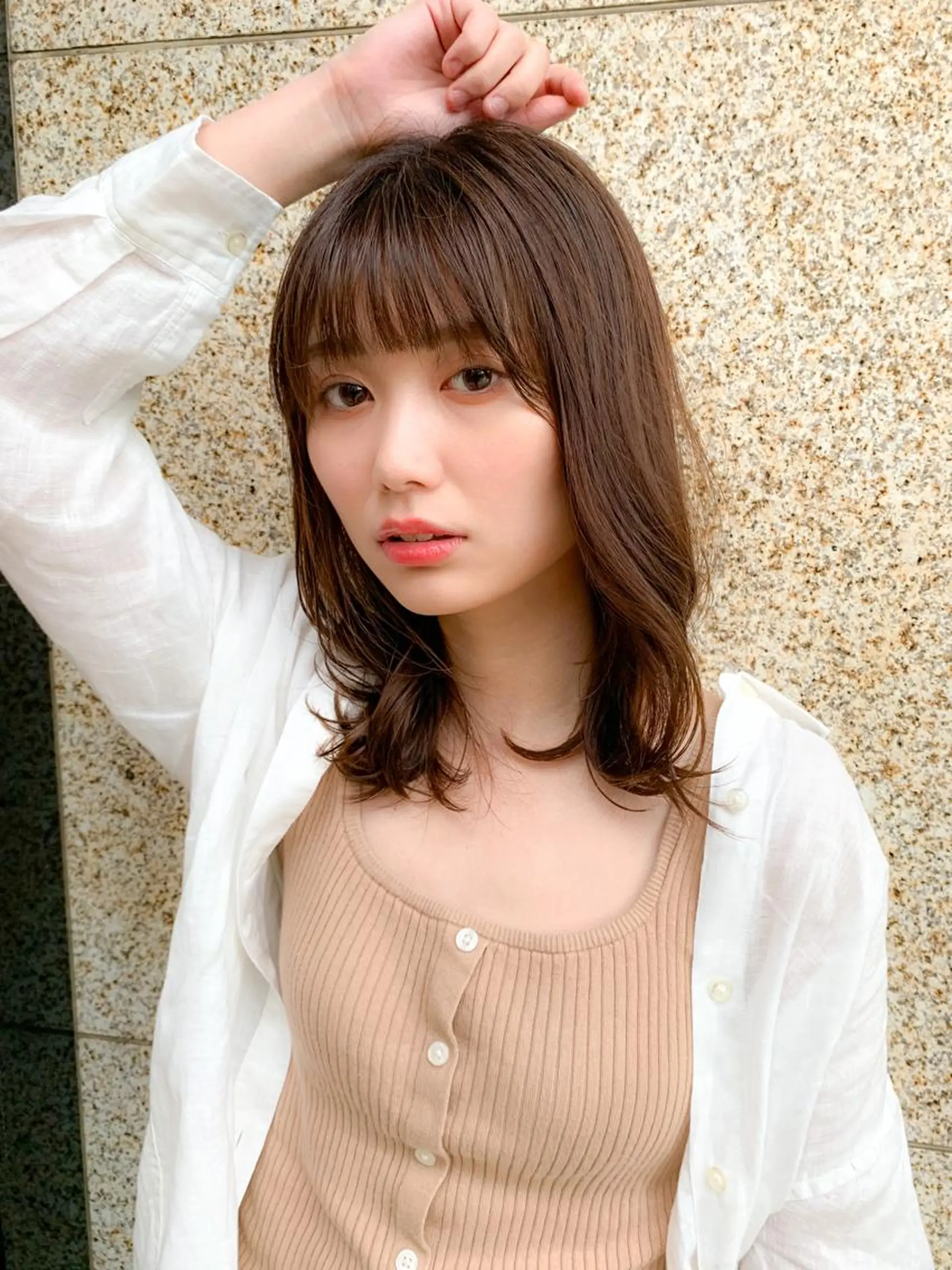 セミロング カラー 髪質改善縮毛矯正✨ ナリタユウヤのヘアスタイル