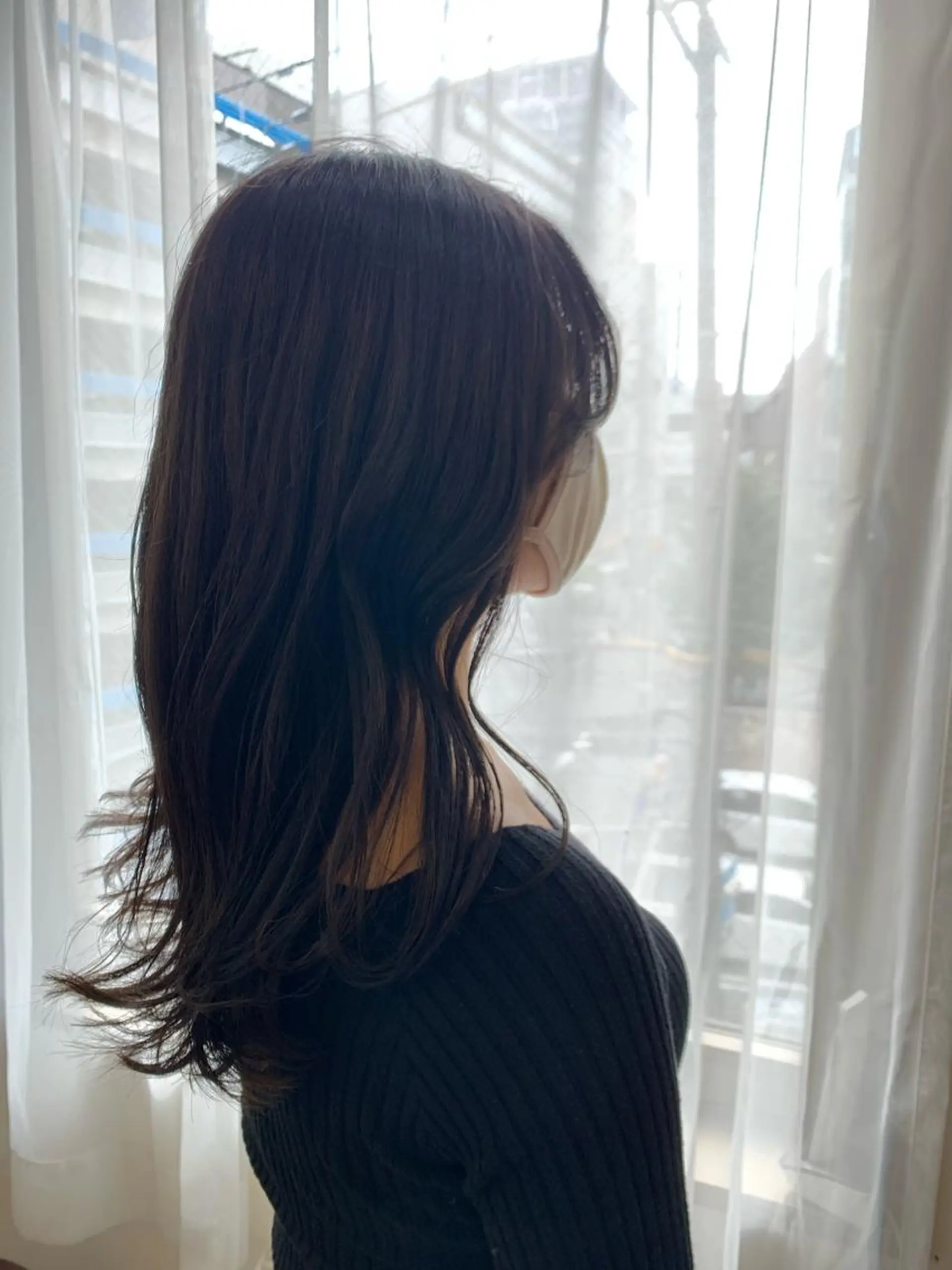 セミロング カラー ブラウンカラー ココアブラウン エギョモリ 韓国風ヘア 現地韓国ヘア🇰🇷 Chisaki치사키のヘアスタイル