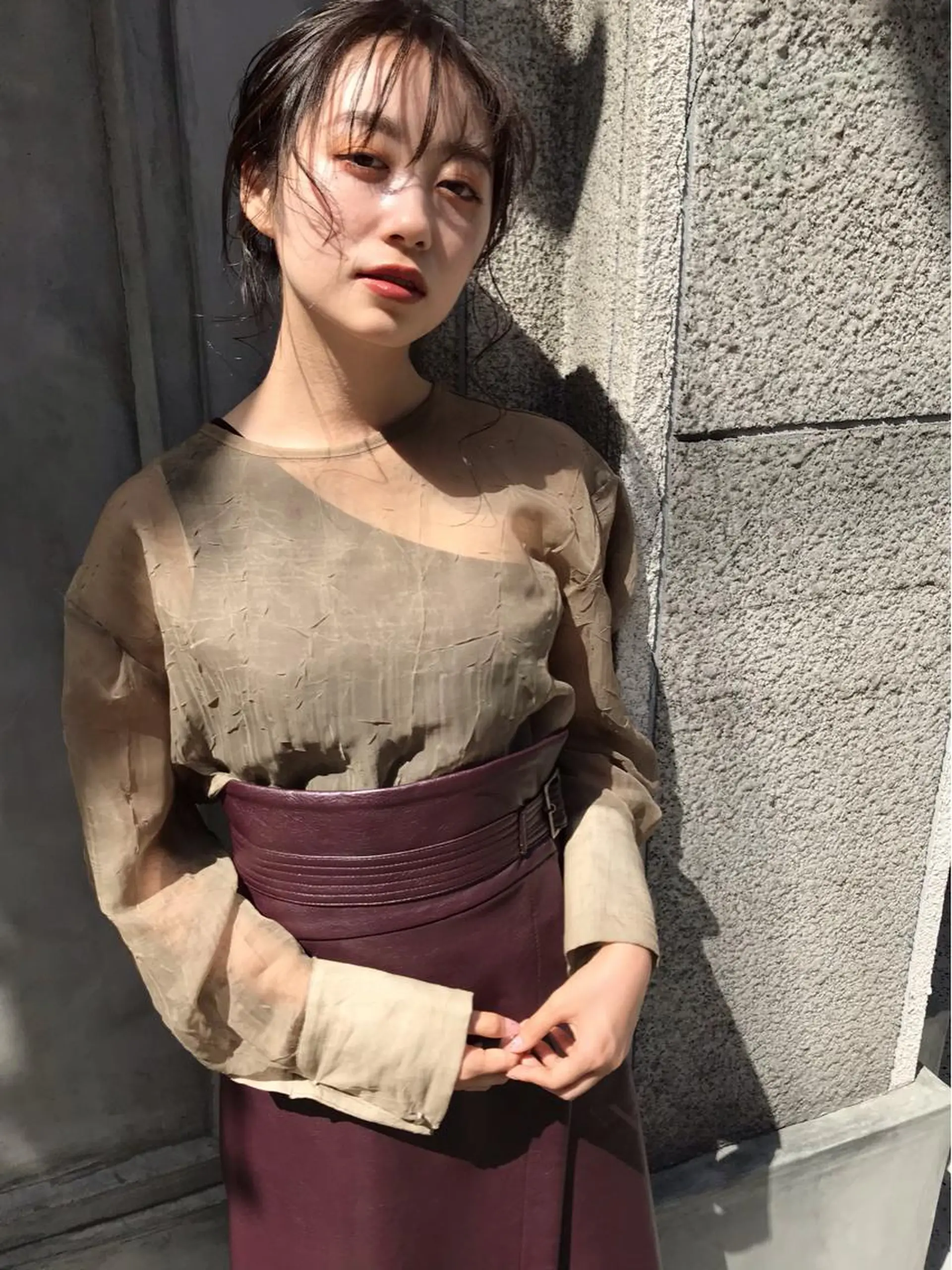 セミロング ヘアアレンジ カット ヘアカラー 韓国 / 中国ヘア 🦋Noniのヘアスタイル