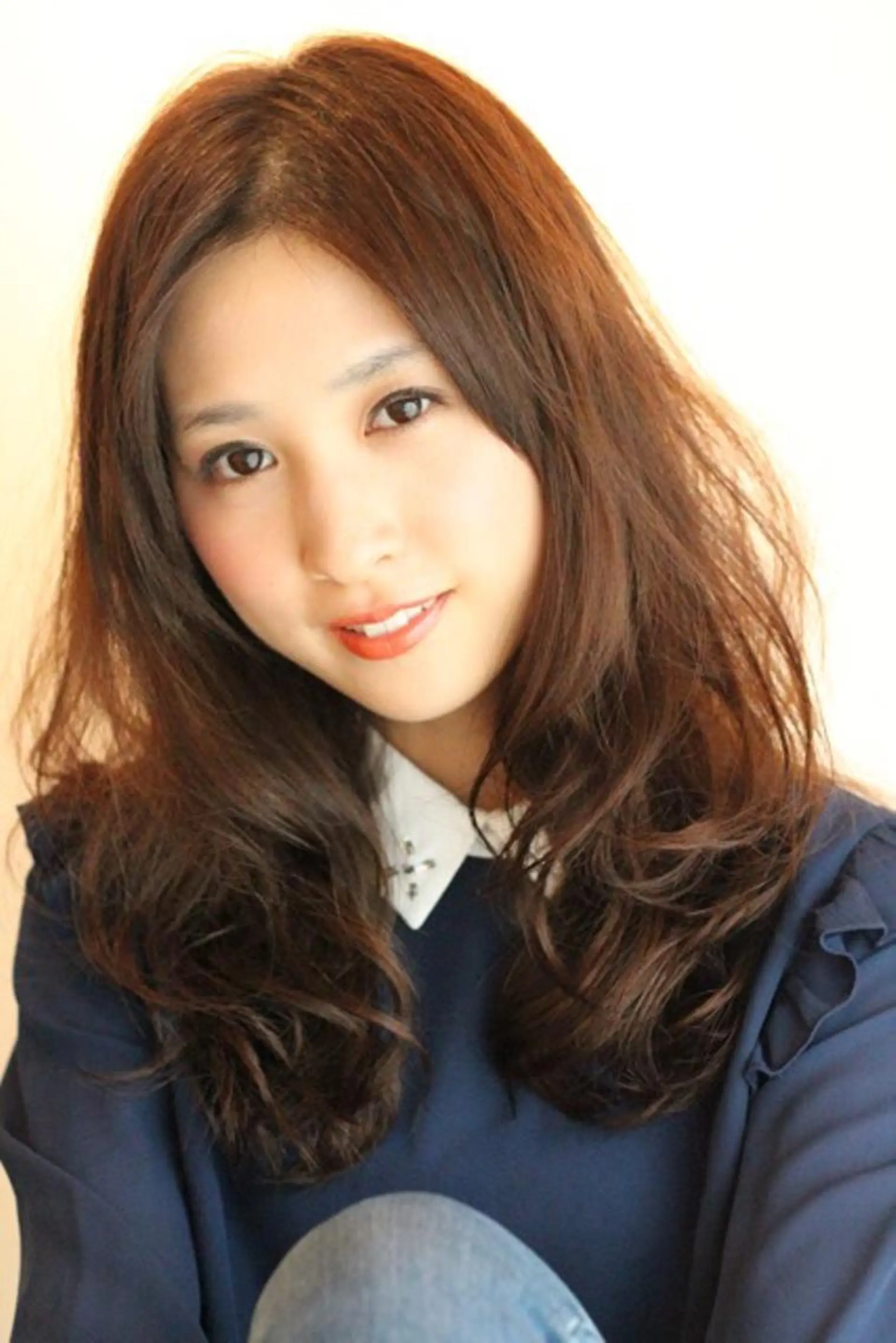 セミロング ロング カラー パーマ セミロングパーマ BANDE所属・BANDE 水崎 悟のヘアスタイル