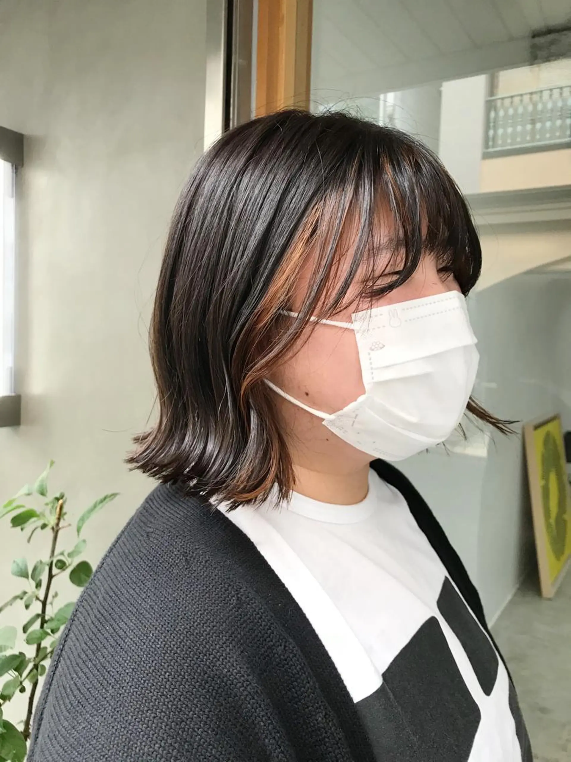 ミディアム カラー ヘアアレンジ インナーカラー moi-meme.soe所属・タナカ リナのヘアスタイル