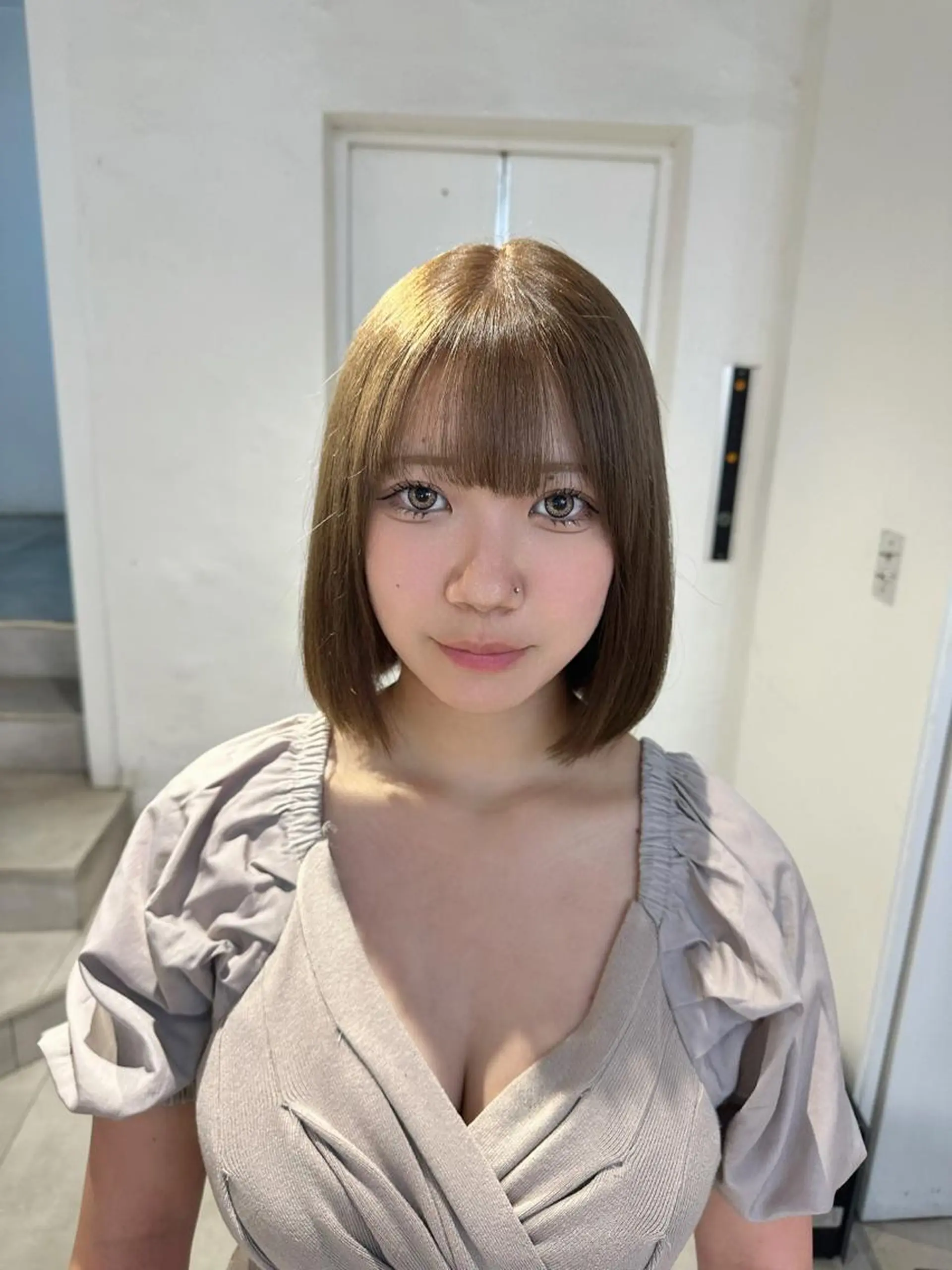 ショート カラー ヘアアレンジ ブラウンカラー 透明感カラー ヘアカラー ハイトーン特化 pepe🎀のヘアスタイル