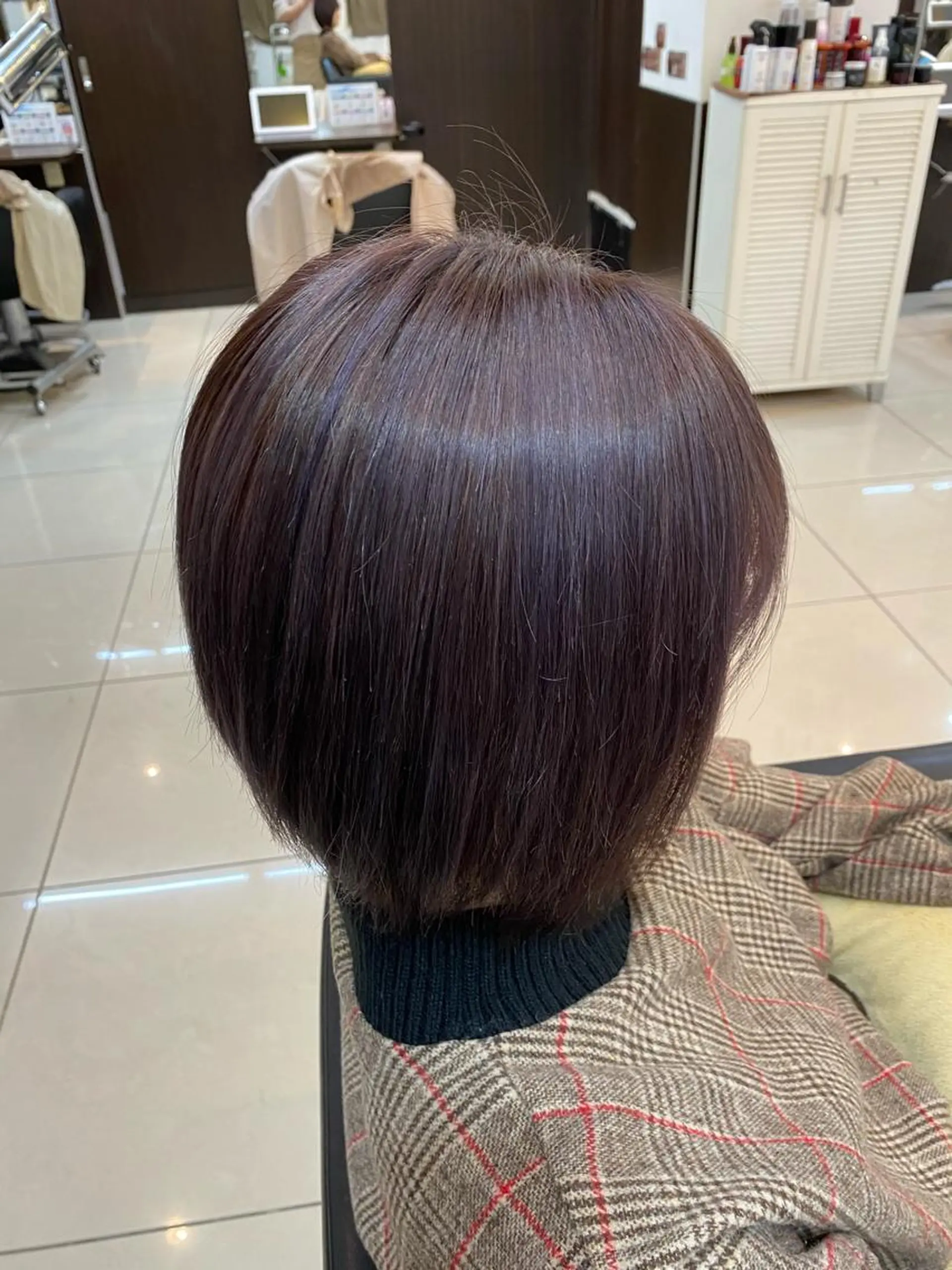 ショート カラー ハイライトカラー ハイライト ショートボブ✨️ 池田芽生のヘアスタイル