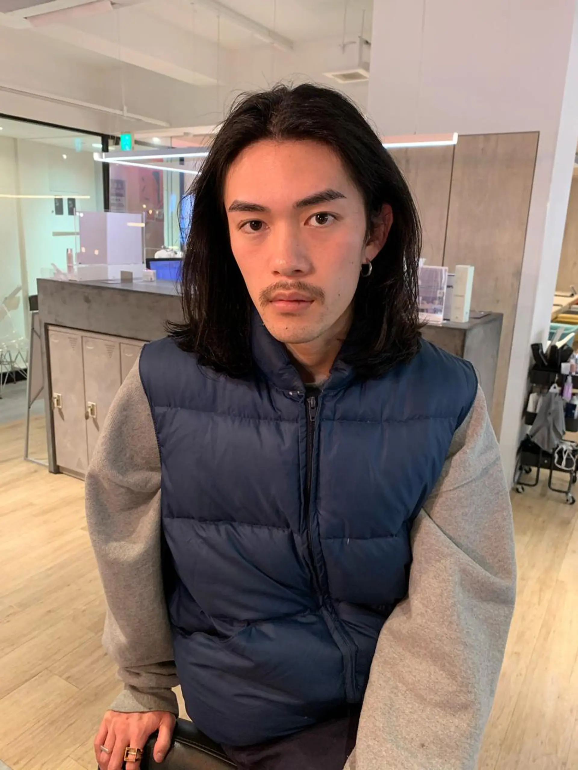 ミディアム メンズ 美髪・シールエクステ ホソタニリョウコのヘアスタイル