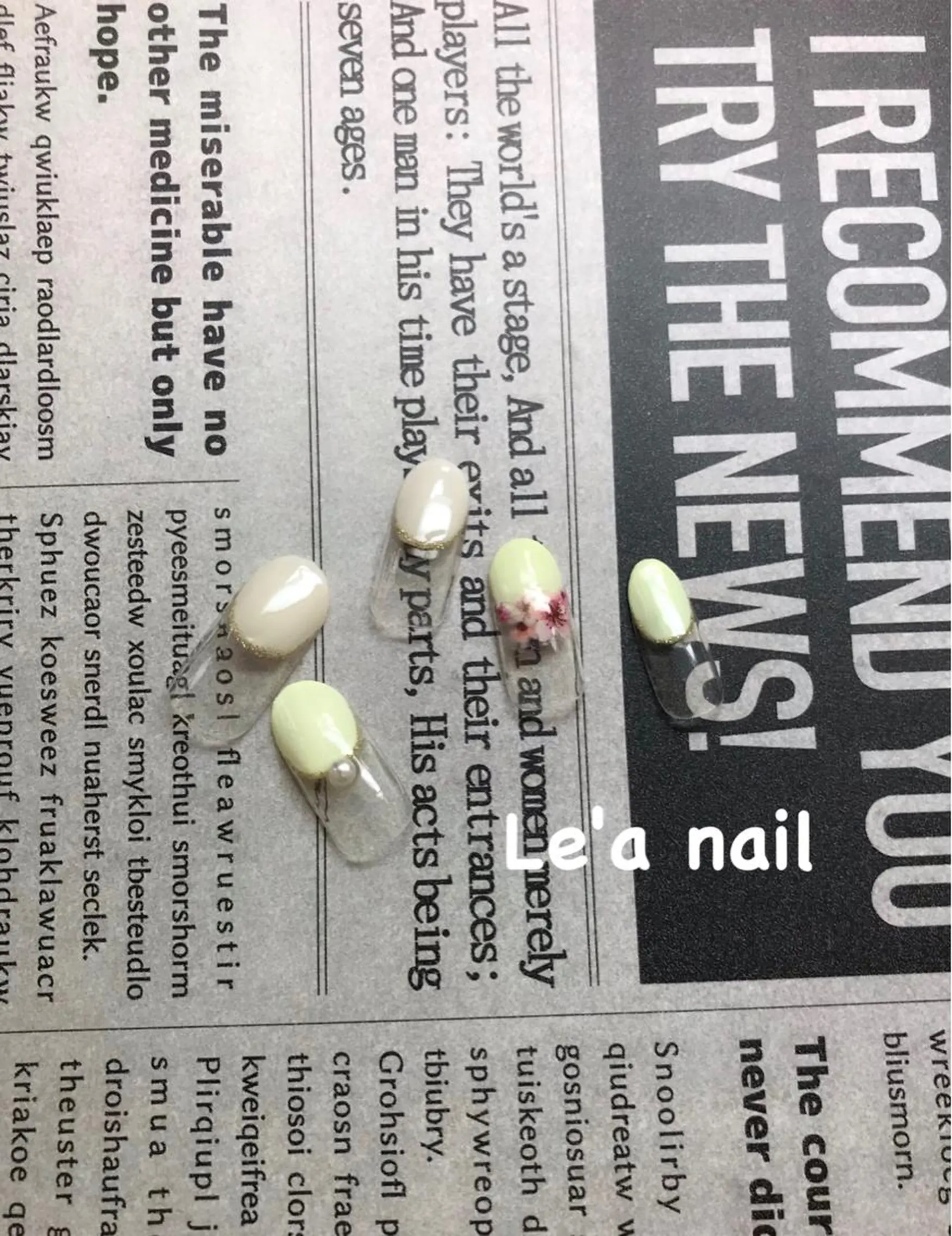 ネイル 春ネイル ハンドネイル 'mm所属・'mm  (ミリ) ＭＡＮＡＭＩのネイルデザイン