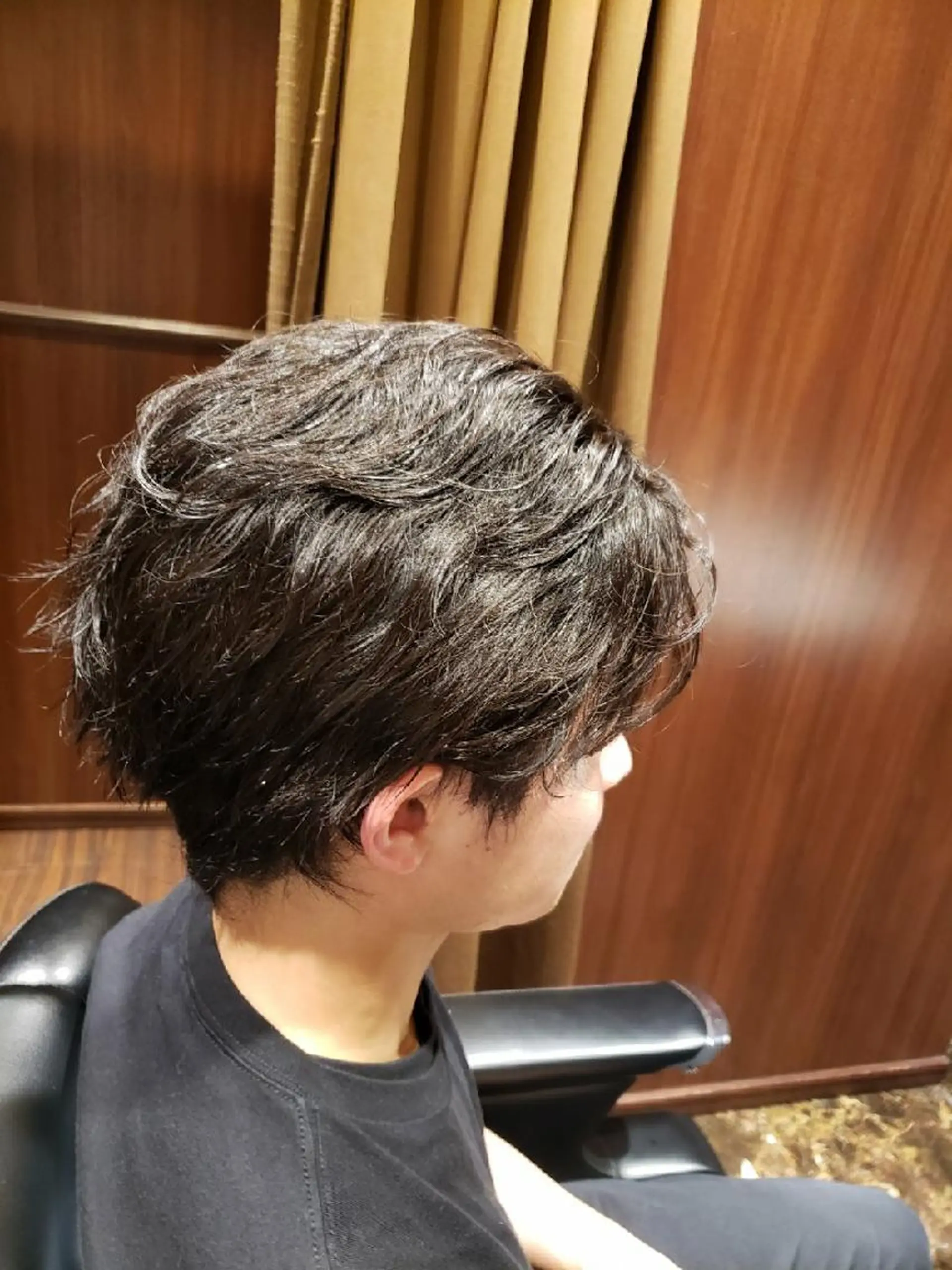 パーマ ミディアム メンズ barber shopのヘアスタイル
