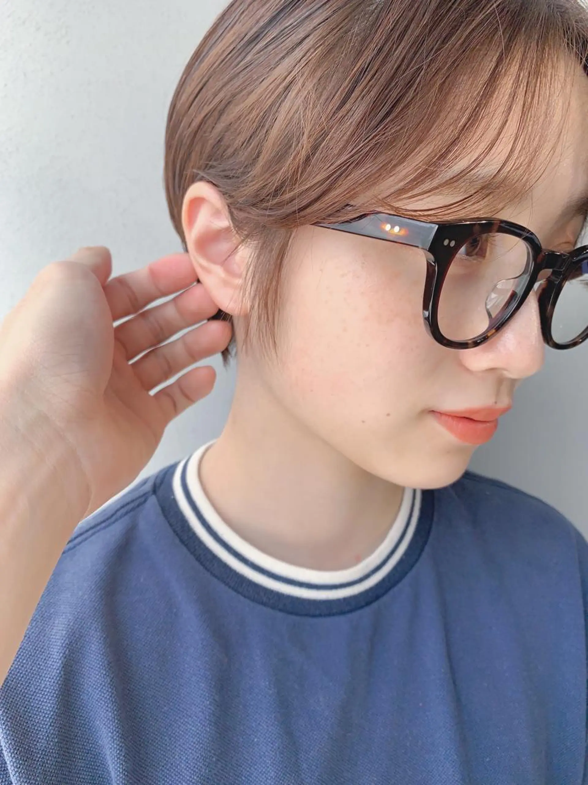 ショート カラー ボブパーマコテ巻き風 パーマNo1深江秀平のヘアスタイル