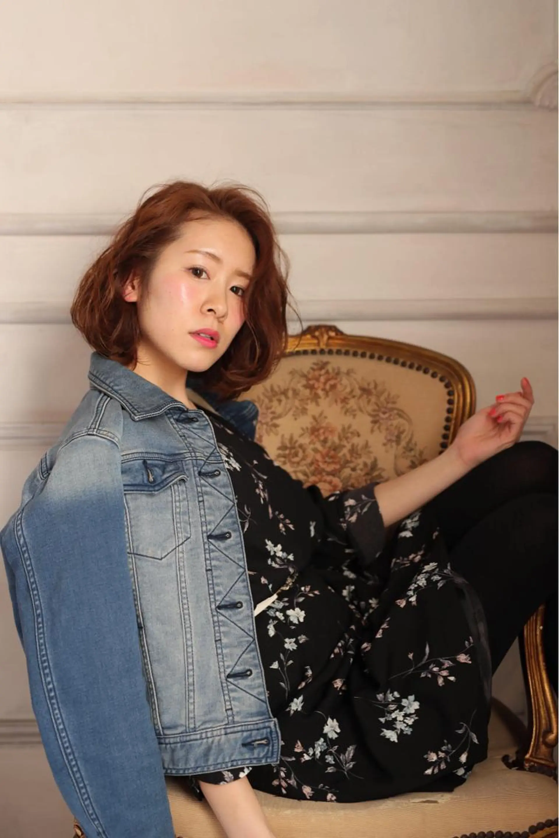 ミディアム カラー パーマ ルービック 梅田茶屋町店のヘアスタイル