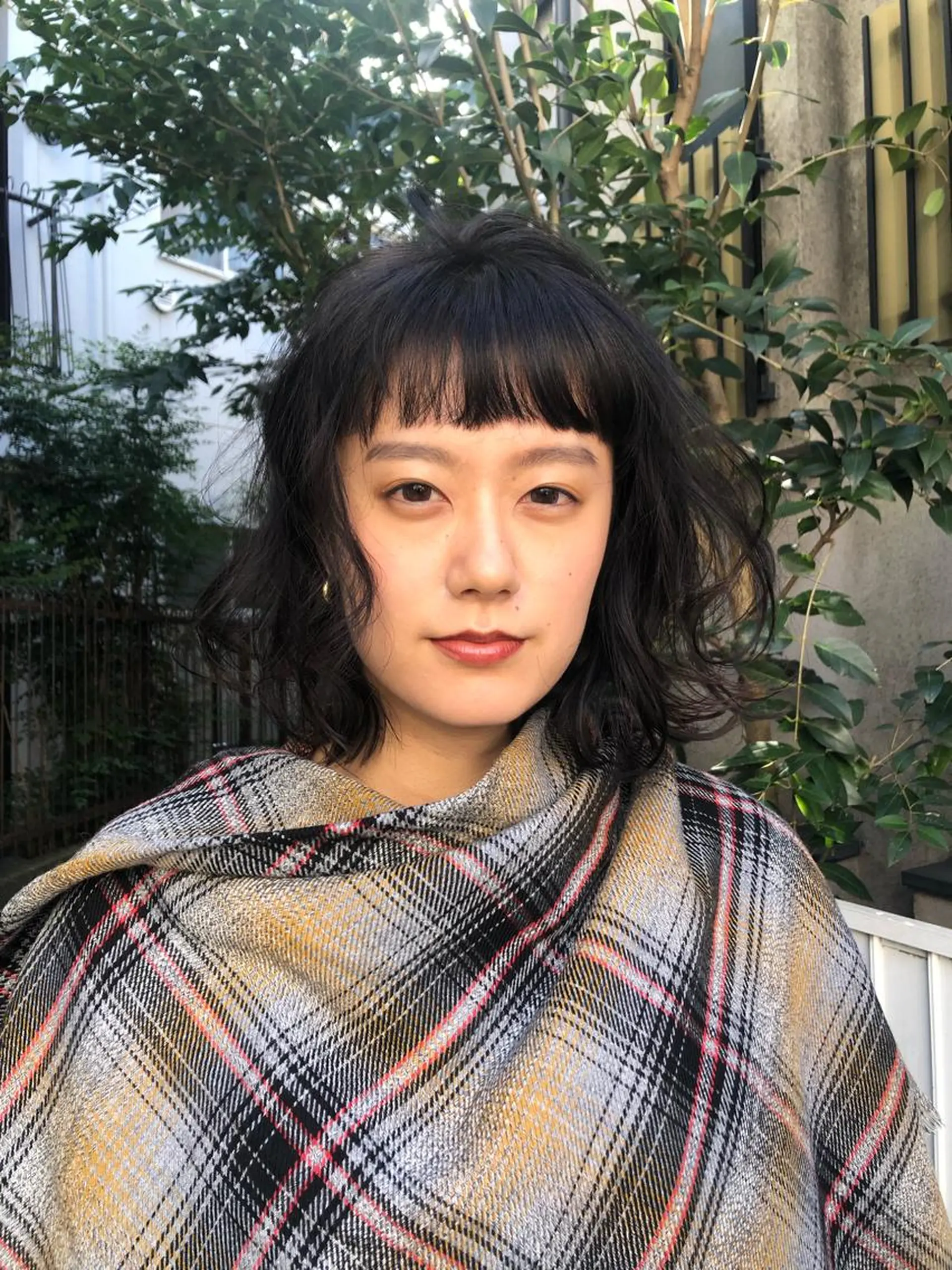 ミディアム カラー ボブ オン眉 SENSE OF HUMOUR所属・ミヤギ リュウキのヘアスタイル