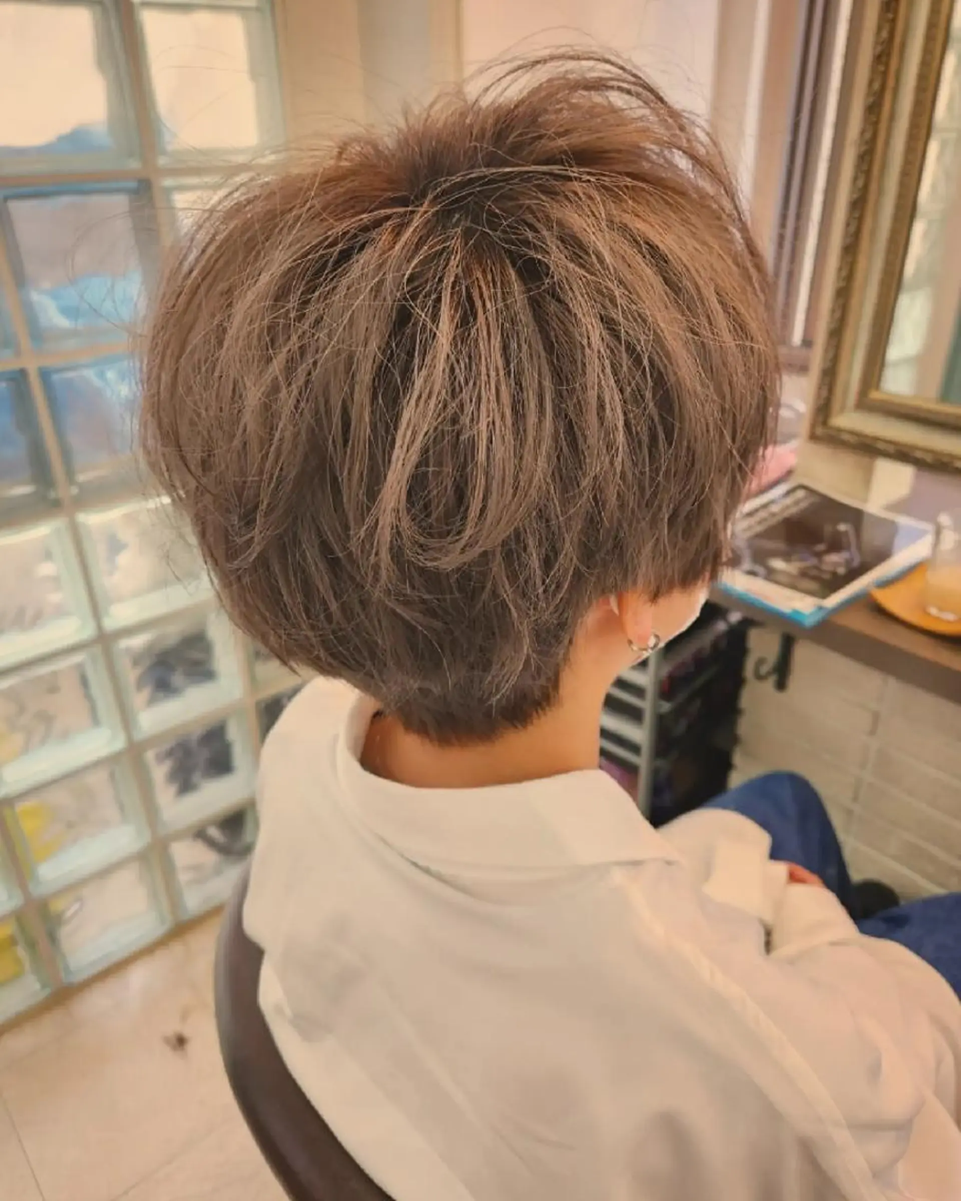 ショート カット ヘアカラー トリートメント 韓国ヘア🇰🇷 レイヤー/芝春樹のヘアスタイル