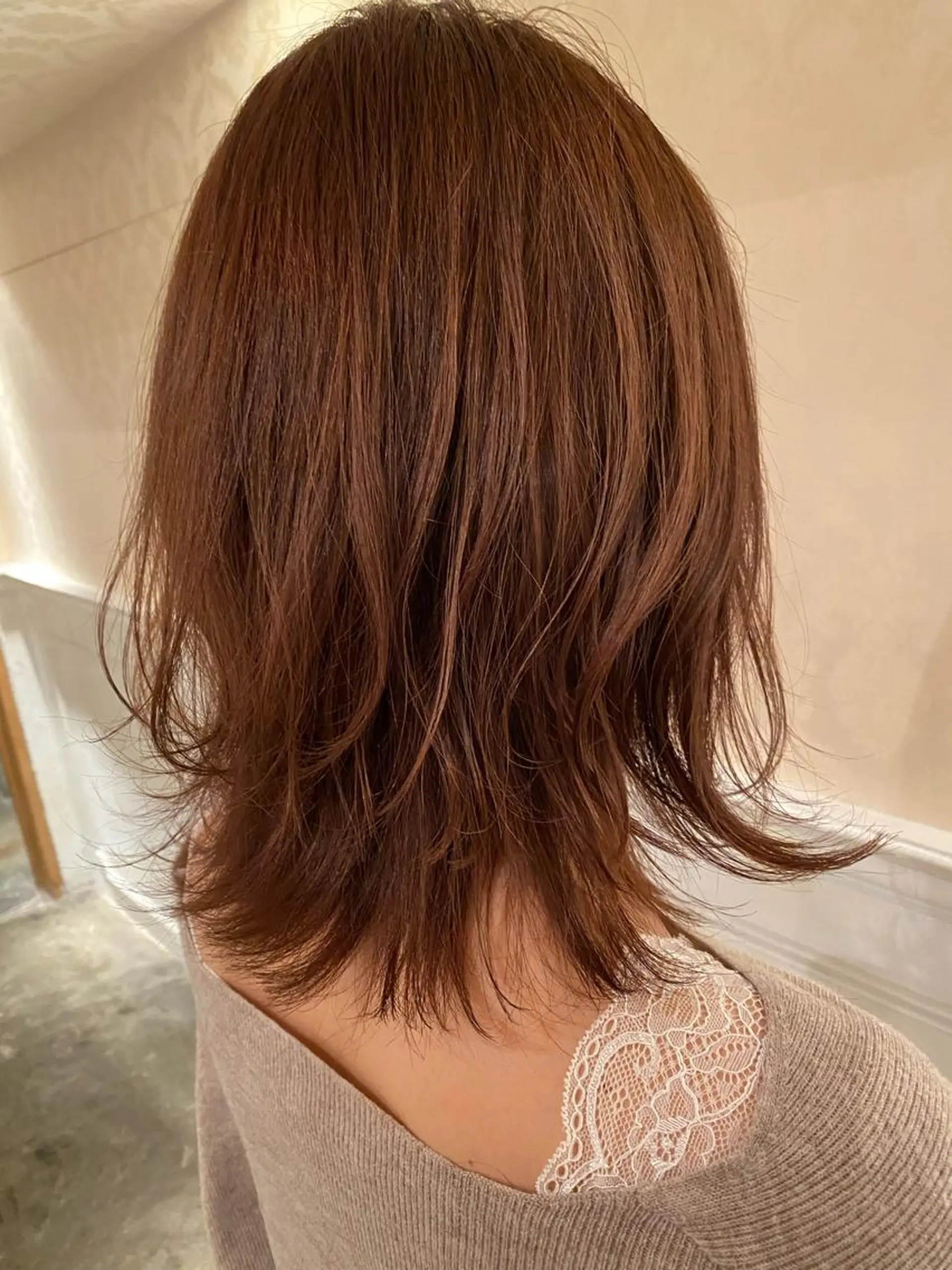 ミディアム くびれヘア 髪質改善／美髪矯正 林田和真のヘアスタイル