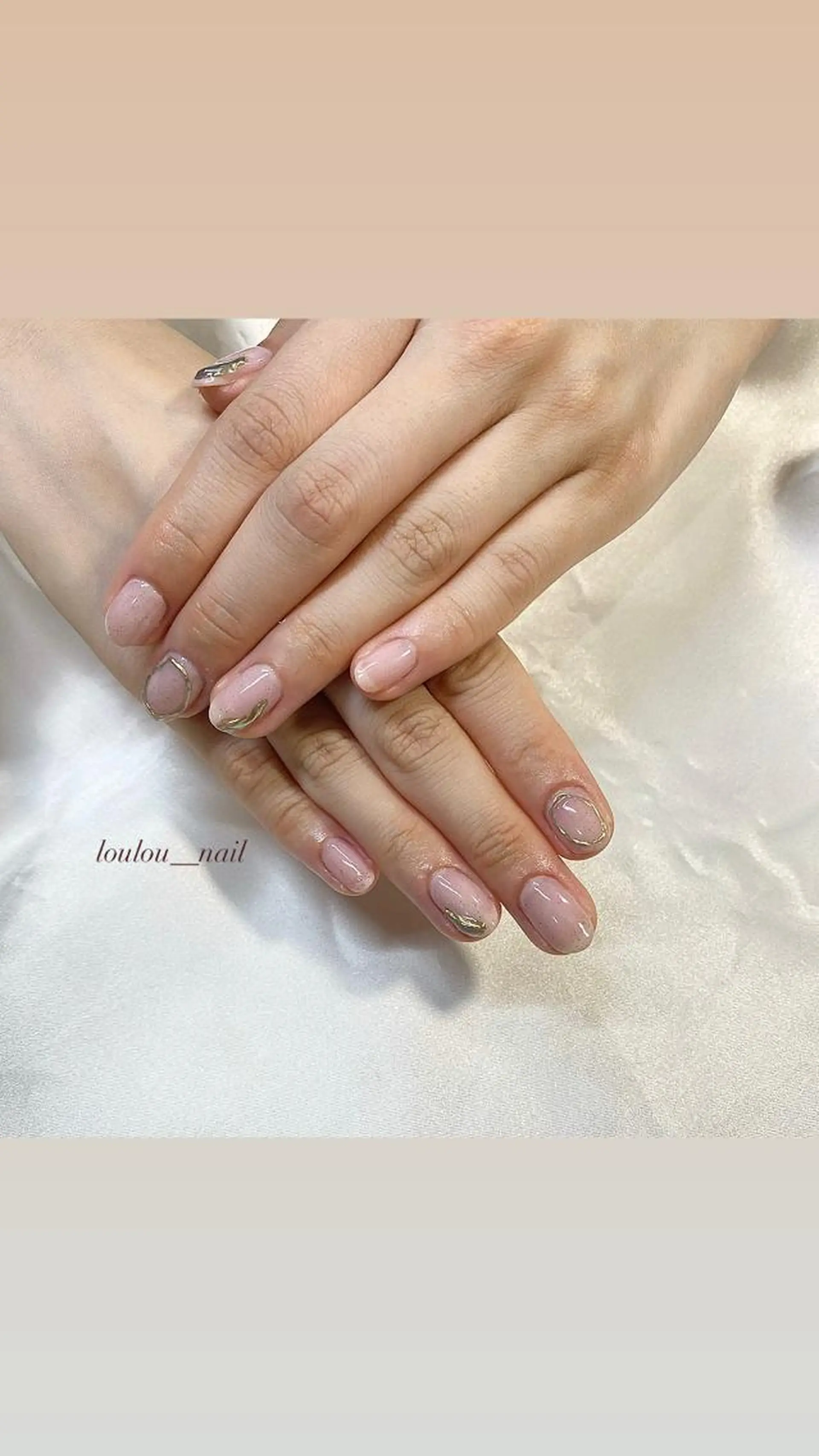 ネイル ミラーネイル ピンク ぷっくりネイル loulou   _nail所属・葛西 知佳のネイルデザイン