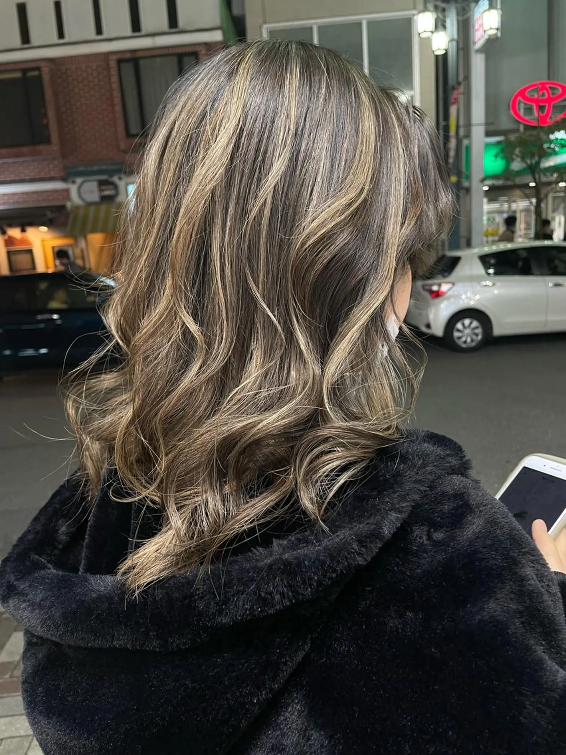 セミロング カラー ハイライトカラー ハイライト ヘアカラー トリートメント 韓国ヘア🦋 MIYUのヘアスタイル