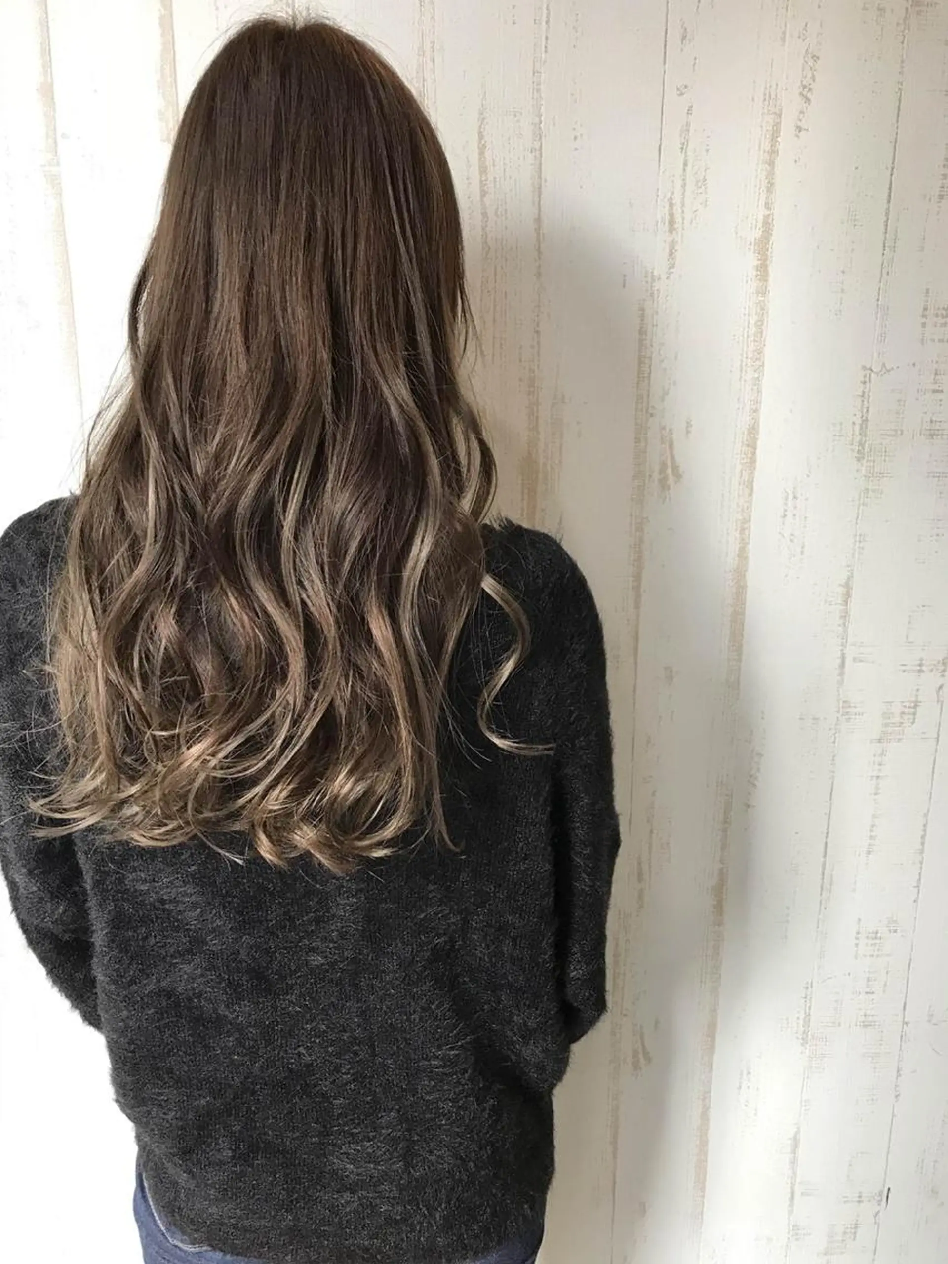 セミロング カラー ヘアアレンジ チビ編み込みエクステ シールEXどぅ〜すのヘアスタイル