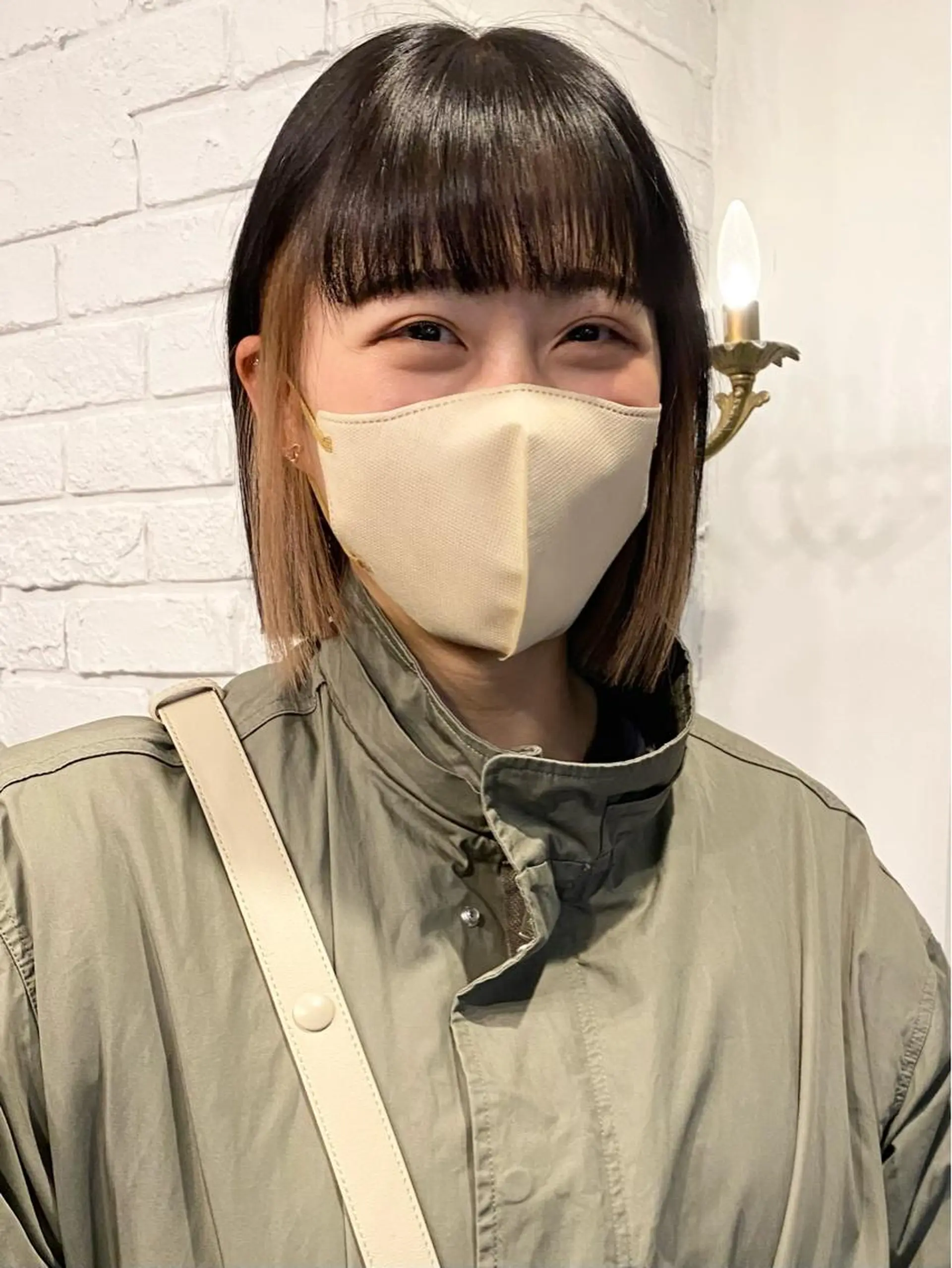 ミディアム カラー ヘアアレンジ 切りっぱなしボブ ベージュカラー インナーカラー ボブ タンバルモリ カット ヘアカラー トリートメント 韓国ヘア×髪質 改善🇰🇷シオリのヘアスタイル