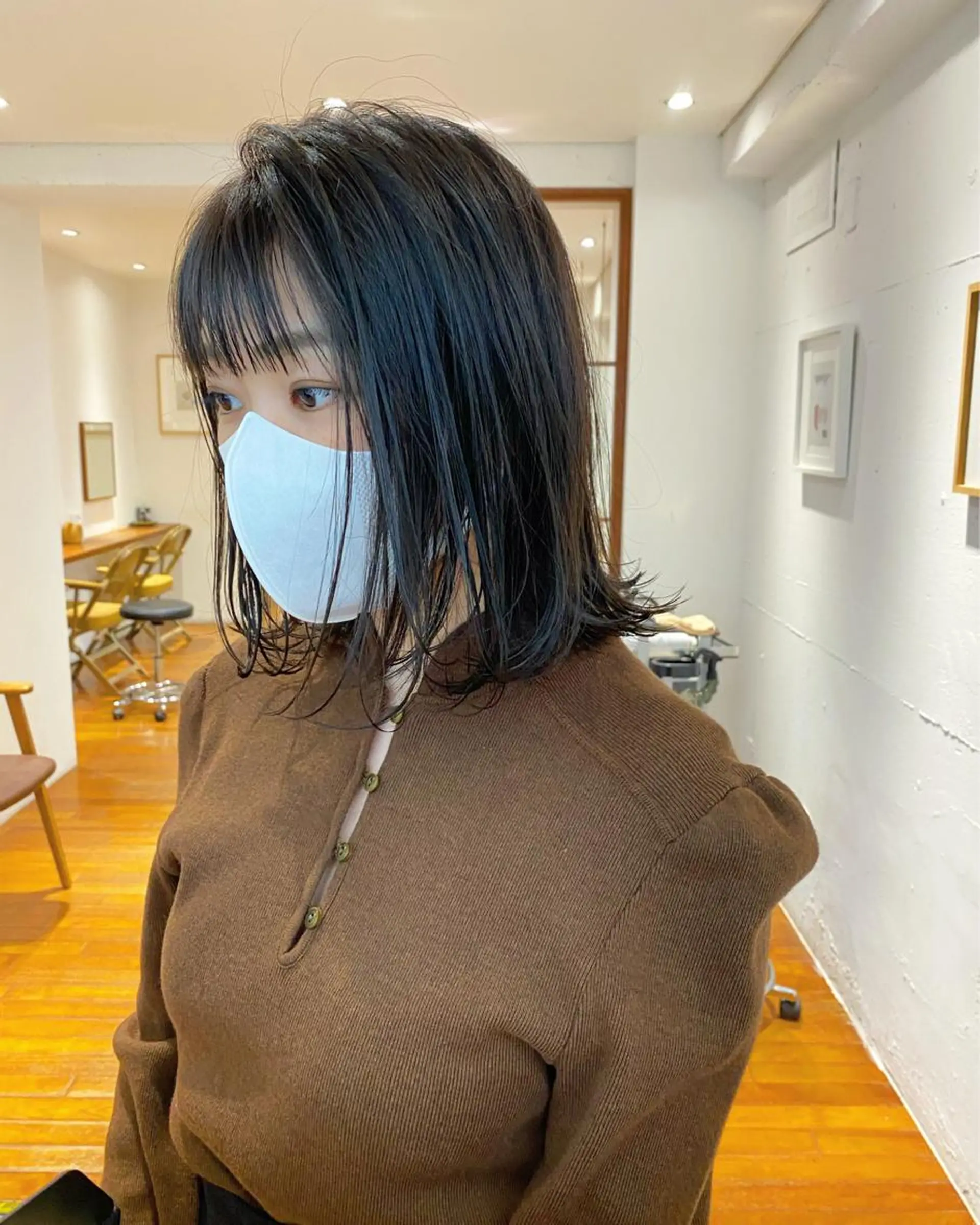 ミディアム カラー カット ヘアカラー トリートメント IVORY.所属・🟩白髪ぼかし/ボブ /ショートヘア/大司のヘアスタイル