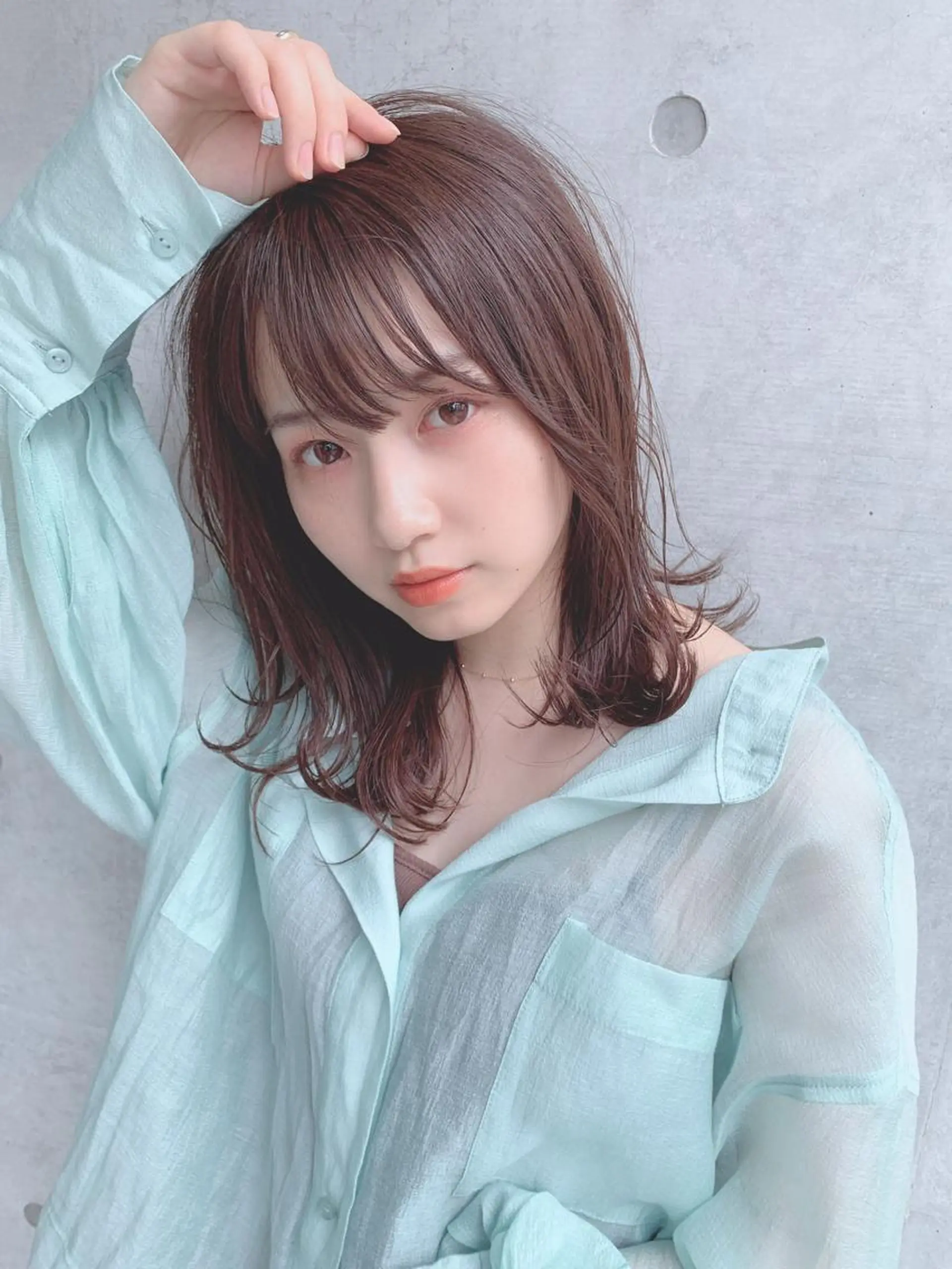 ミディアム カラー パーマ ヘアアレンジ 【公式】amble luxe池袋東口🩷のヘアスタイル