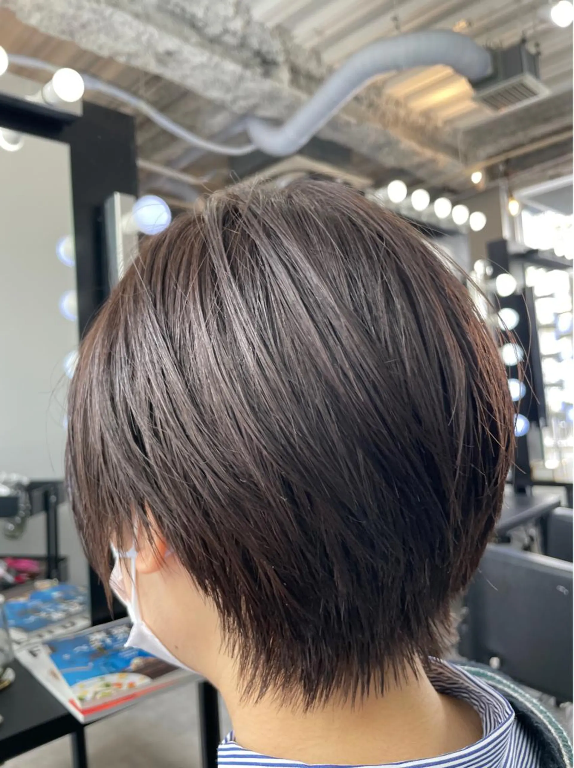 ショート カラー アッシュ アッシュブラウン ブラウンカラー パープルカラー ショートヘア カット ヘアカラー トリートメント ブリーチなし透明感 タケザワミキのヘアスタイル