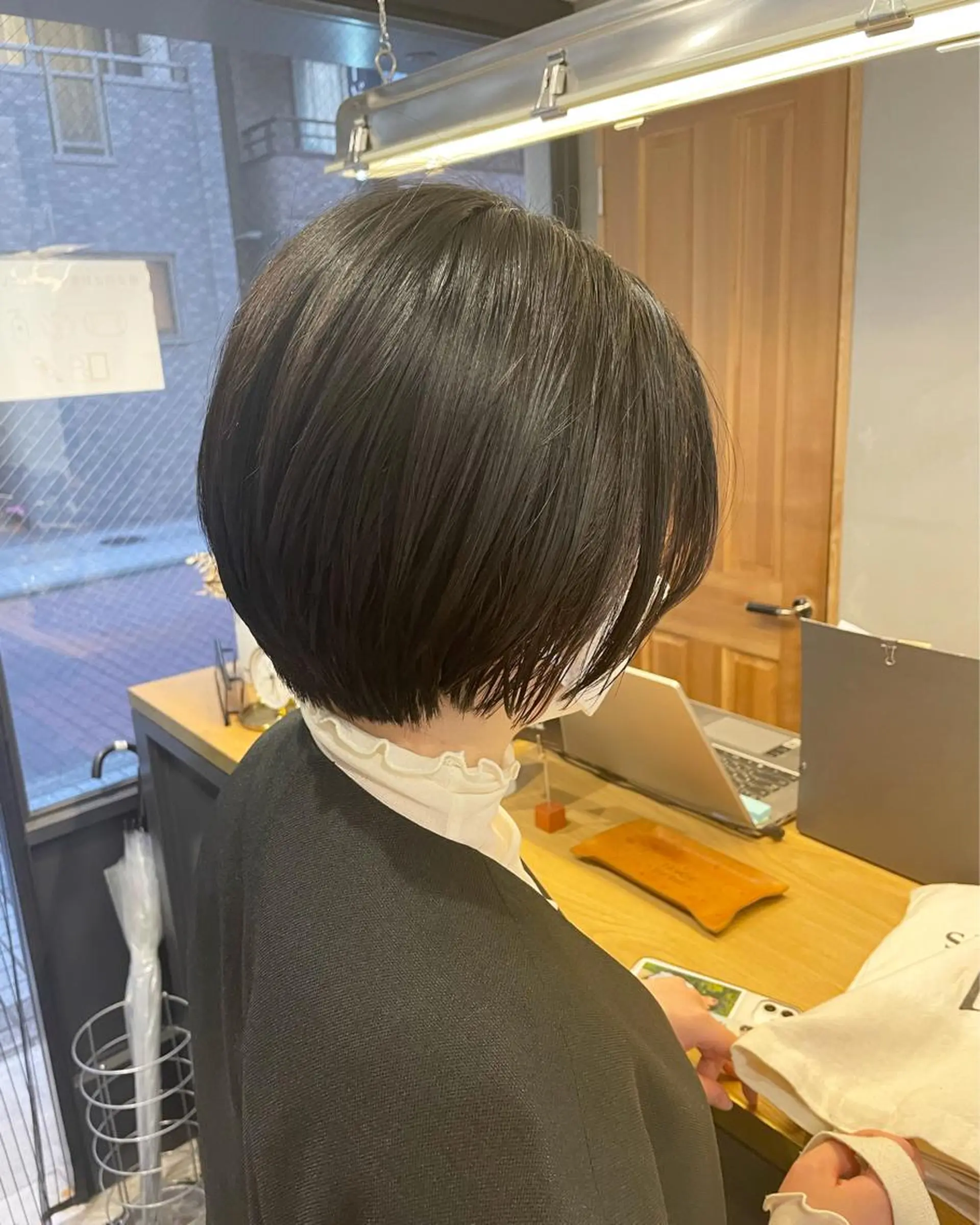 ショート カット 暖色カラー🍊 ボブ🌿顔周りcutのヘアスタイル