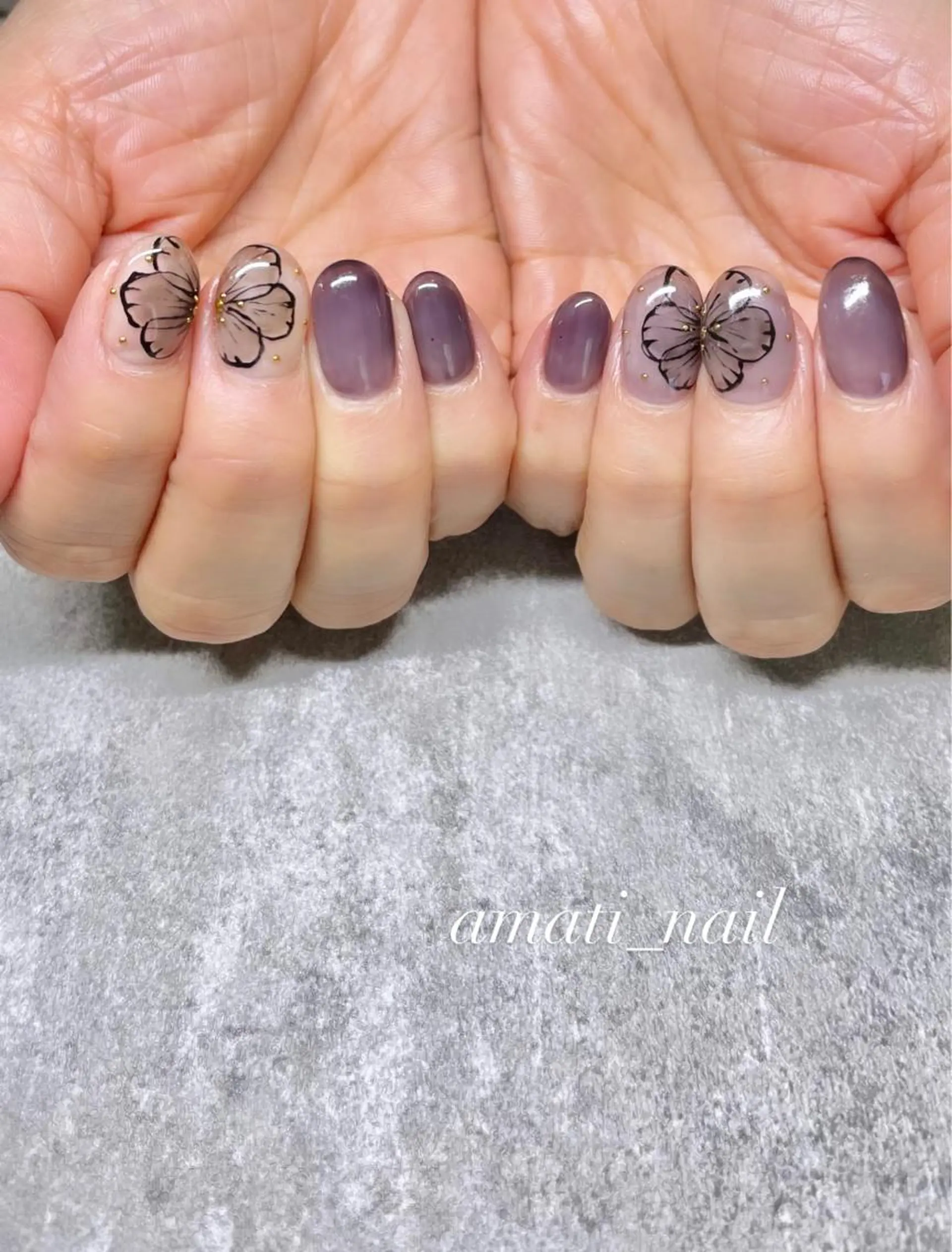 ネイル フットネイル ジェルネイル グラデーション マグネットネイル ミラーネイル ハンドネイル amati_nail TAKAKOのネイルデザイン