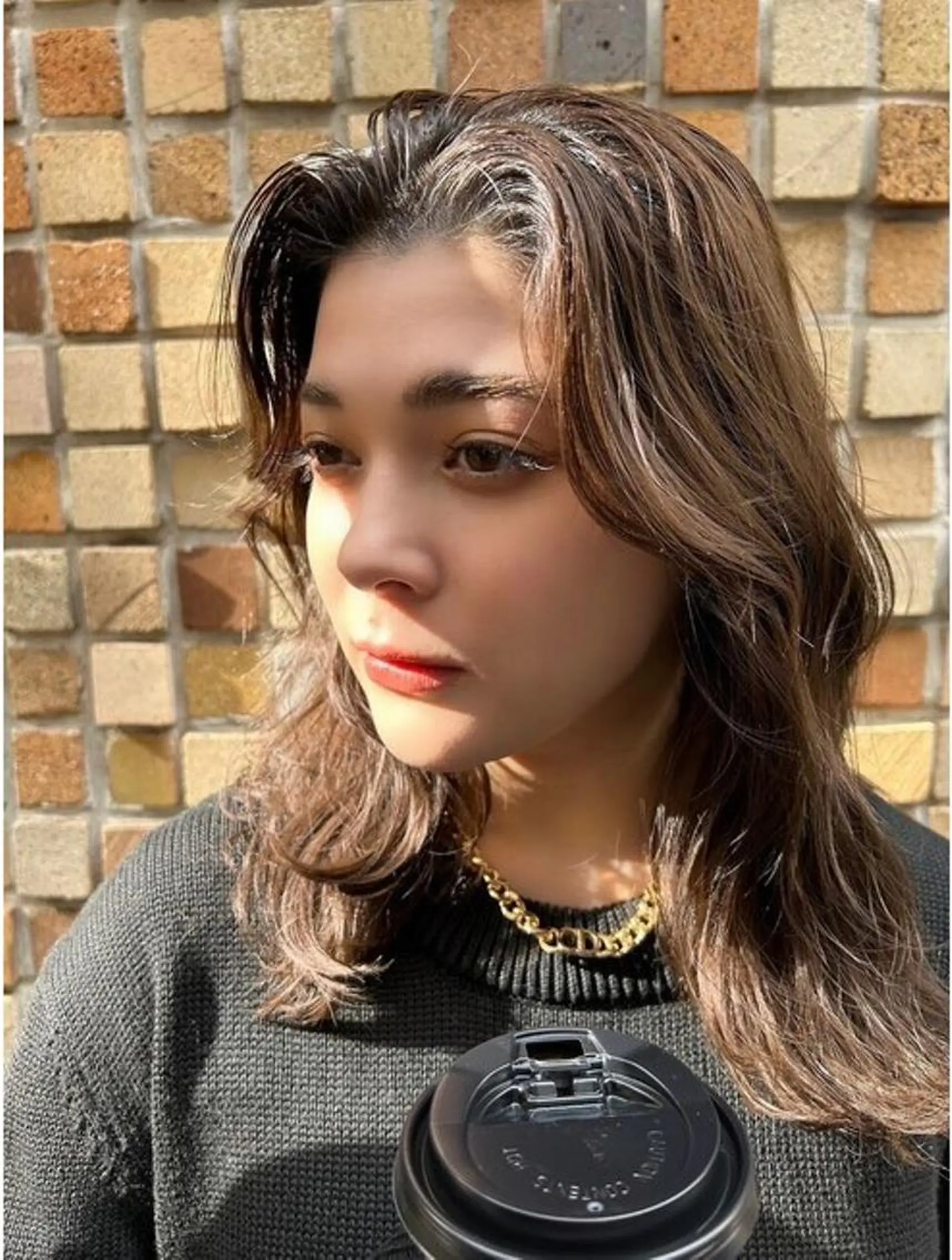 ミディアム ミディアムパーマ 顔まわりレイヤー 髪質改善 韓国風ヘア レイヤーカット カット 髪質改善🇰🇷レイ ヤーカット/艶透明髪のヘアスタイル