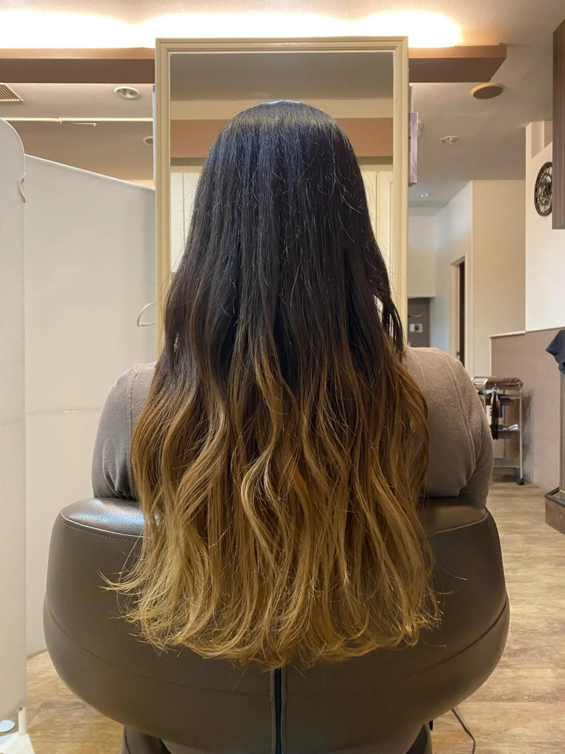 ロング レイヤーカット ロング 長嶋 花梨のヘアスタイル