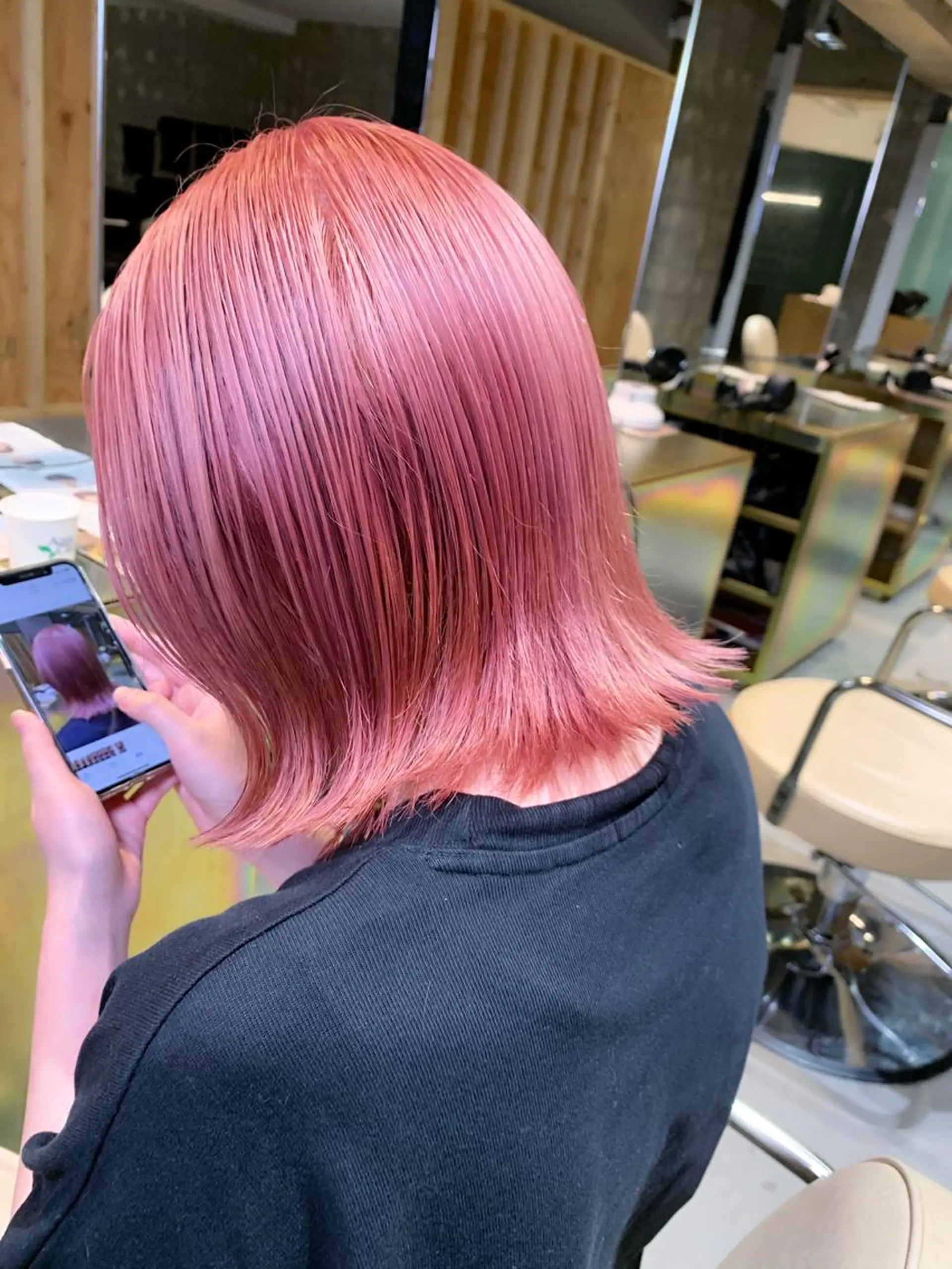 ミディアム カラー ブリーチ ケアブリーチ ピンクカラー tension 【テンション】のヘアスタイル