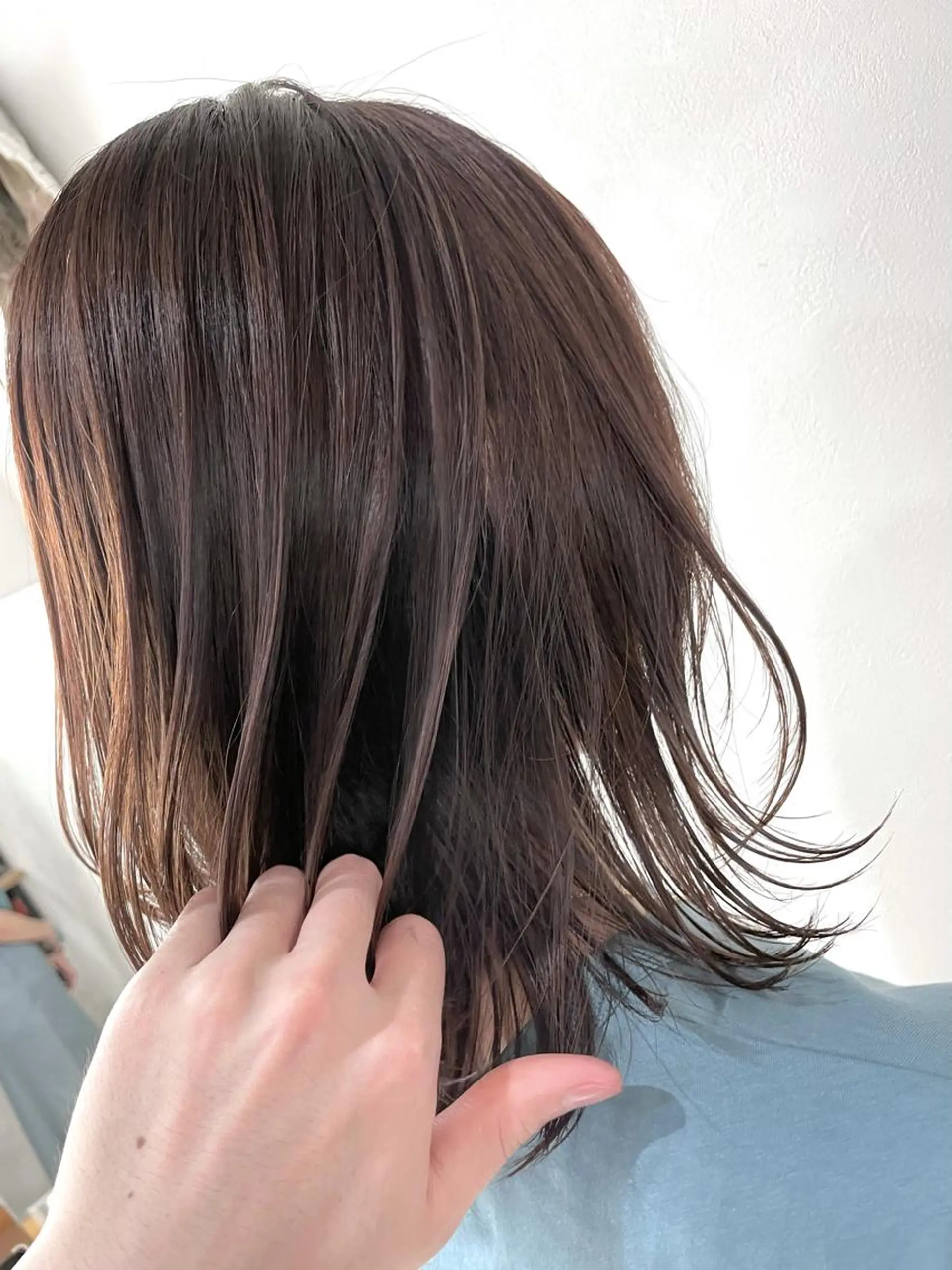 ミディアム カラー カット ヘアカラー トリートメント ヘッドスパ 髪質改善/韓国ヘア レイヤー/新宿/ロミのヘアスタイル