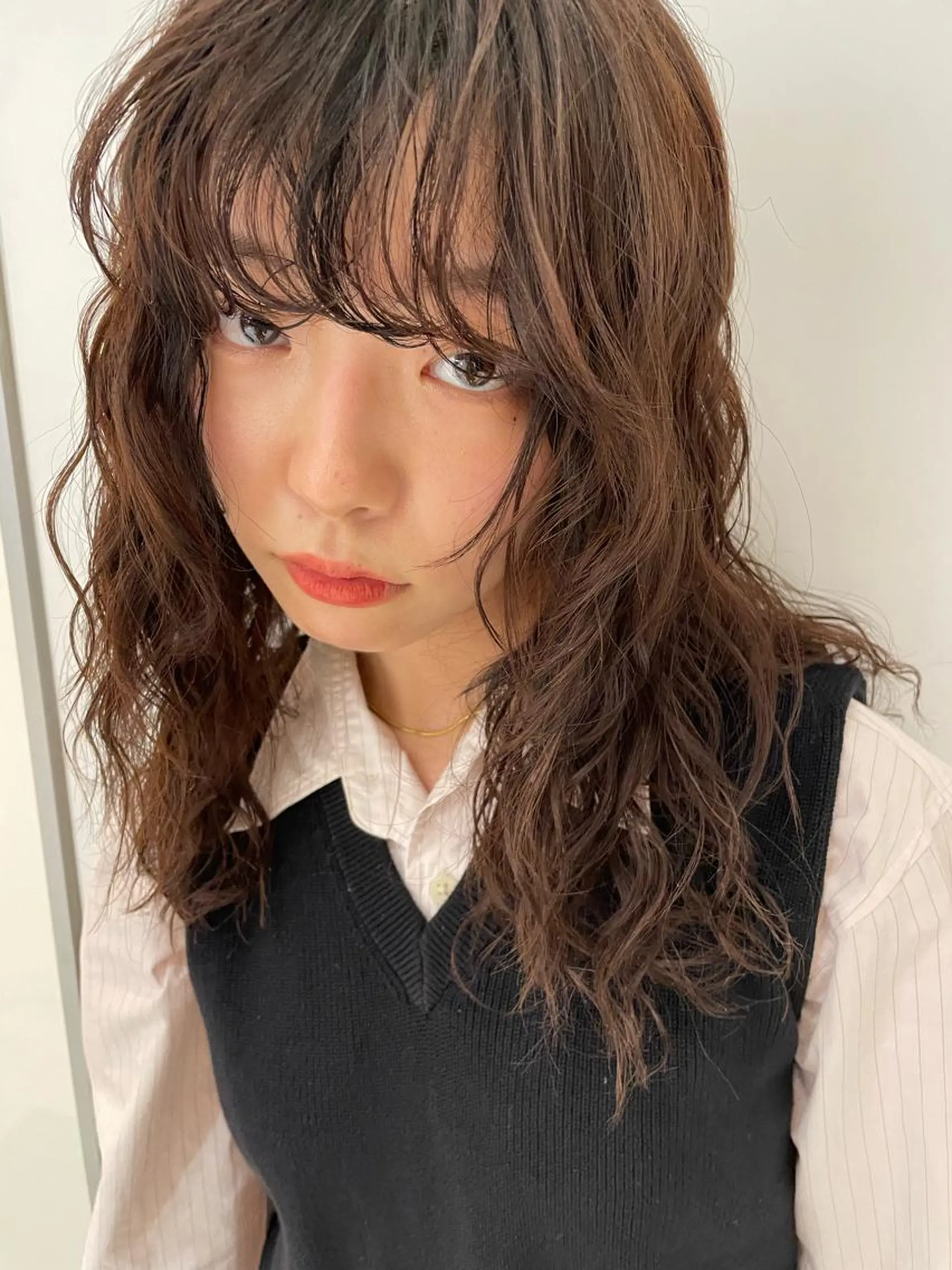 セミロング 韓国風パーマ/ヘア セット/店長みづきのヘアスタイル